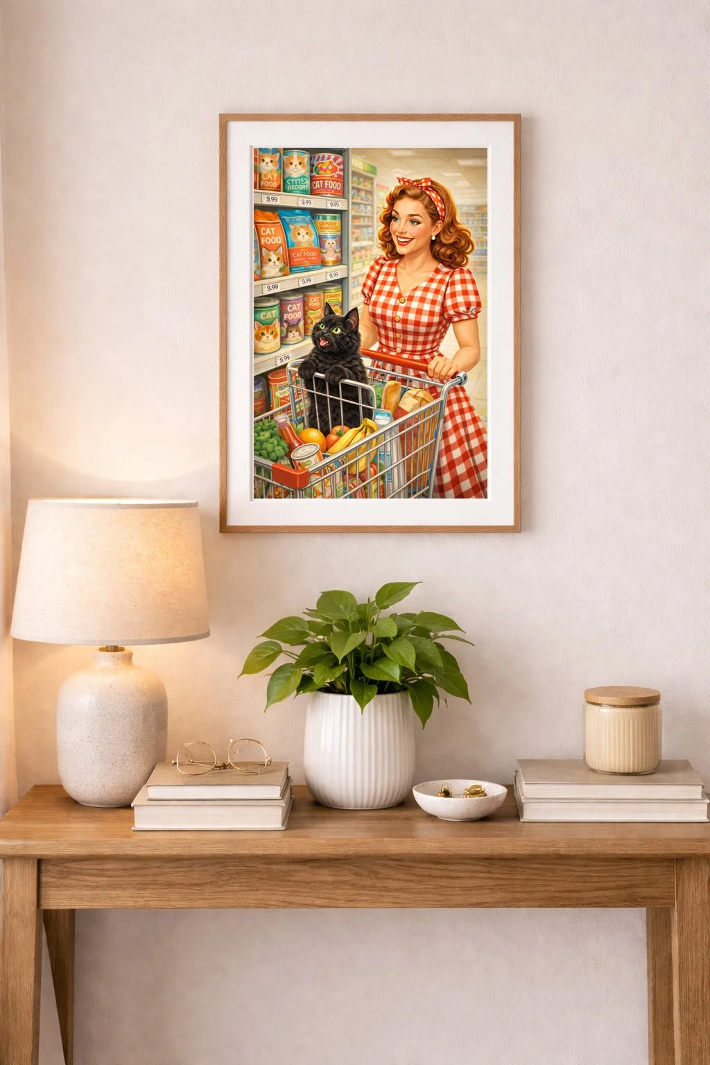 Cat at the grocery store