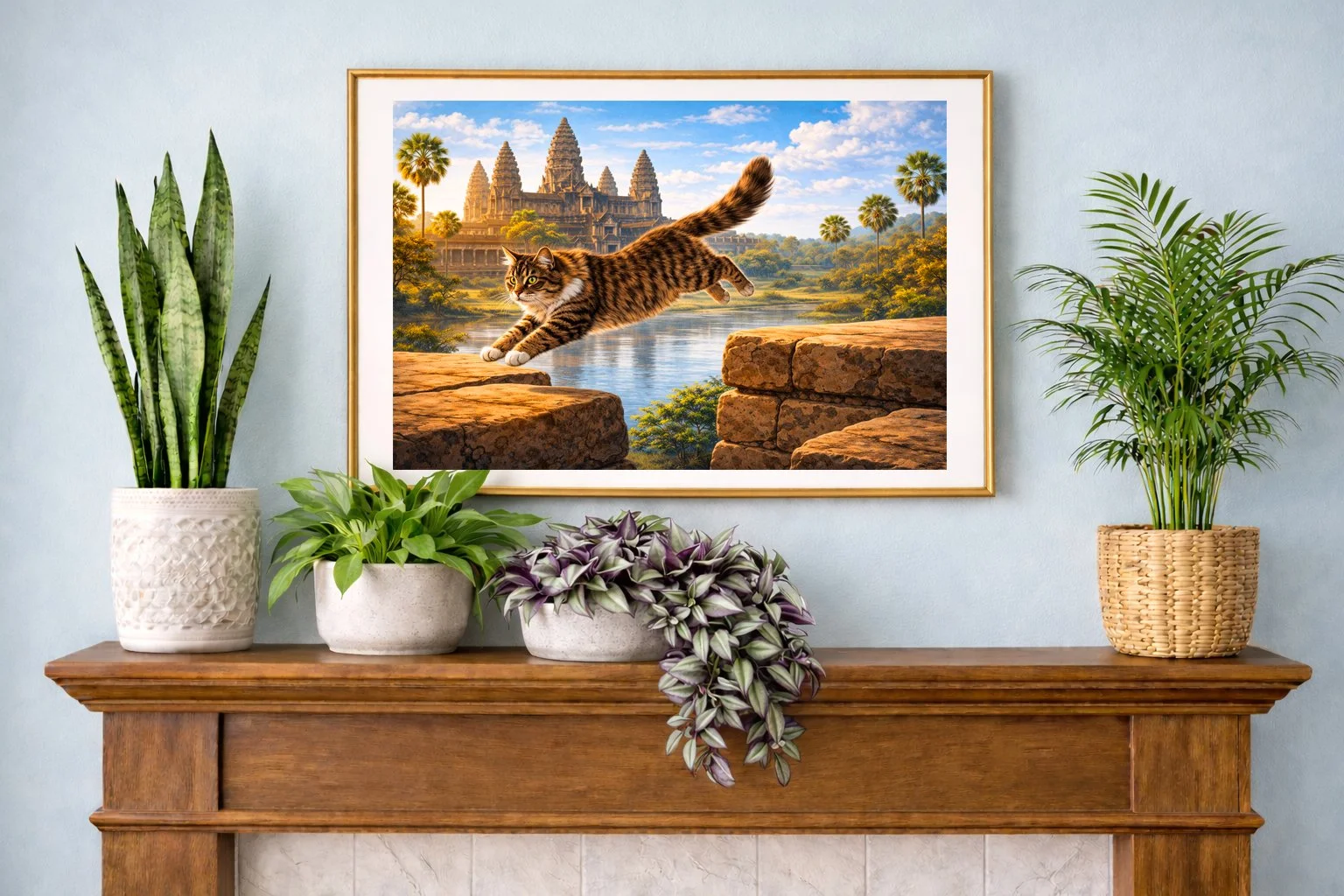 Leaping at Angkor Wat