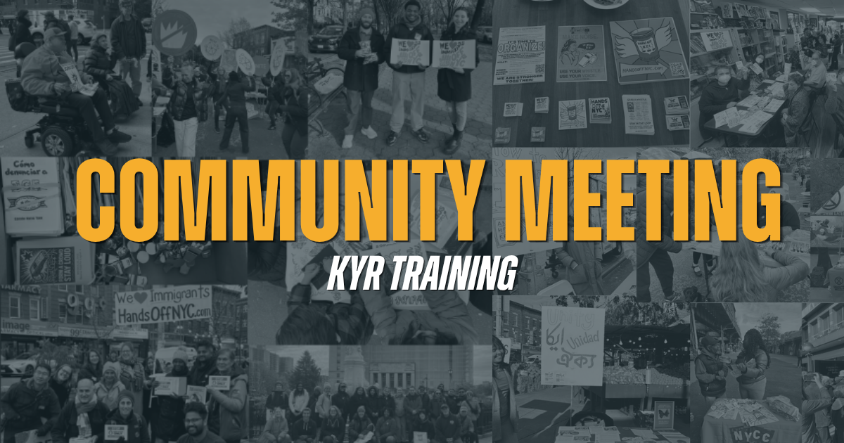 Greenwich Village Meeting & KYR Training