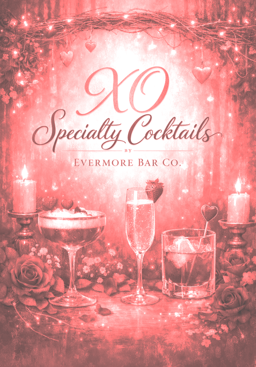 XO Valentine's Day Specialty Cocktails by Evermore Bar Co