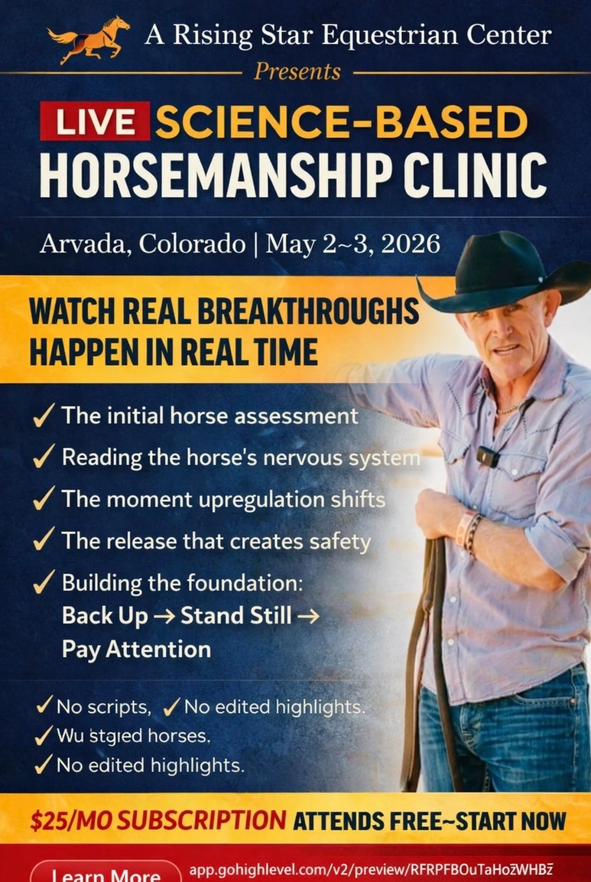 Live Science-Based Horsemanship Clinic