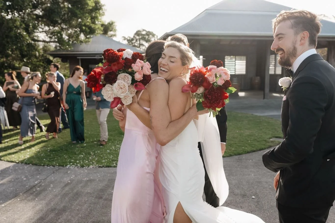 That moment when it all sinks in&hellip; You&rsquo;re married! 🥹&hearts;️

Photography &amp; Film~ @lukemiddlemissphotography
MUA ~ @Hannah_mills_makeup_artist 
Hair stylist ~ @hayley_may_bridal
Gown ~ @whitelilycouture
Bridesmaid dresses ~ @shonajo