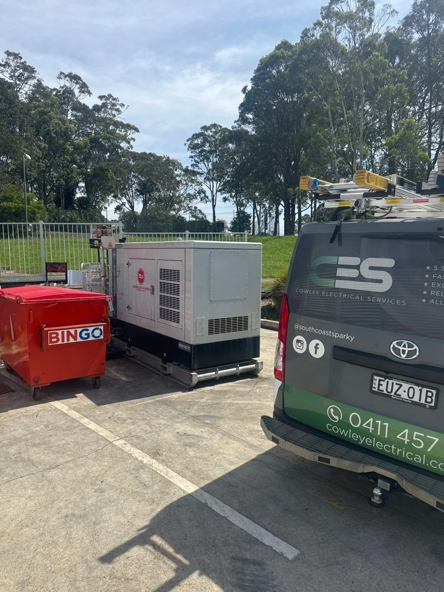 Generator installation for local service station