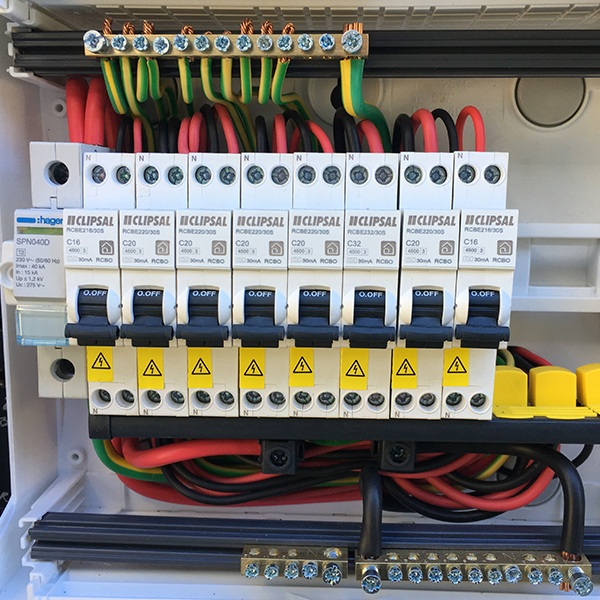 close up inside switchboard  - Cowley Electrical