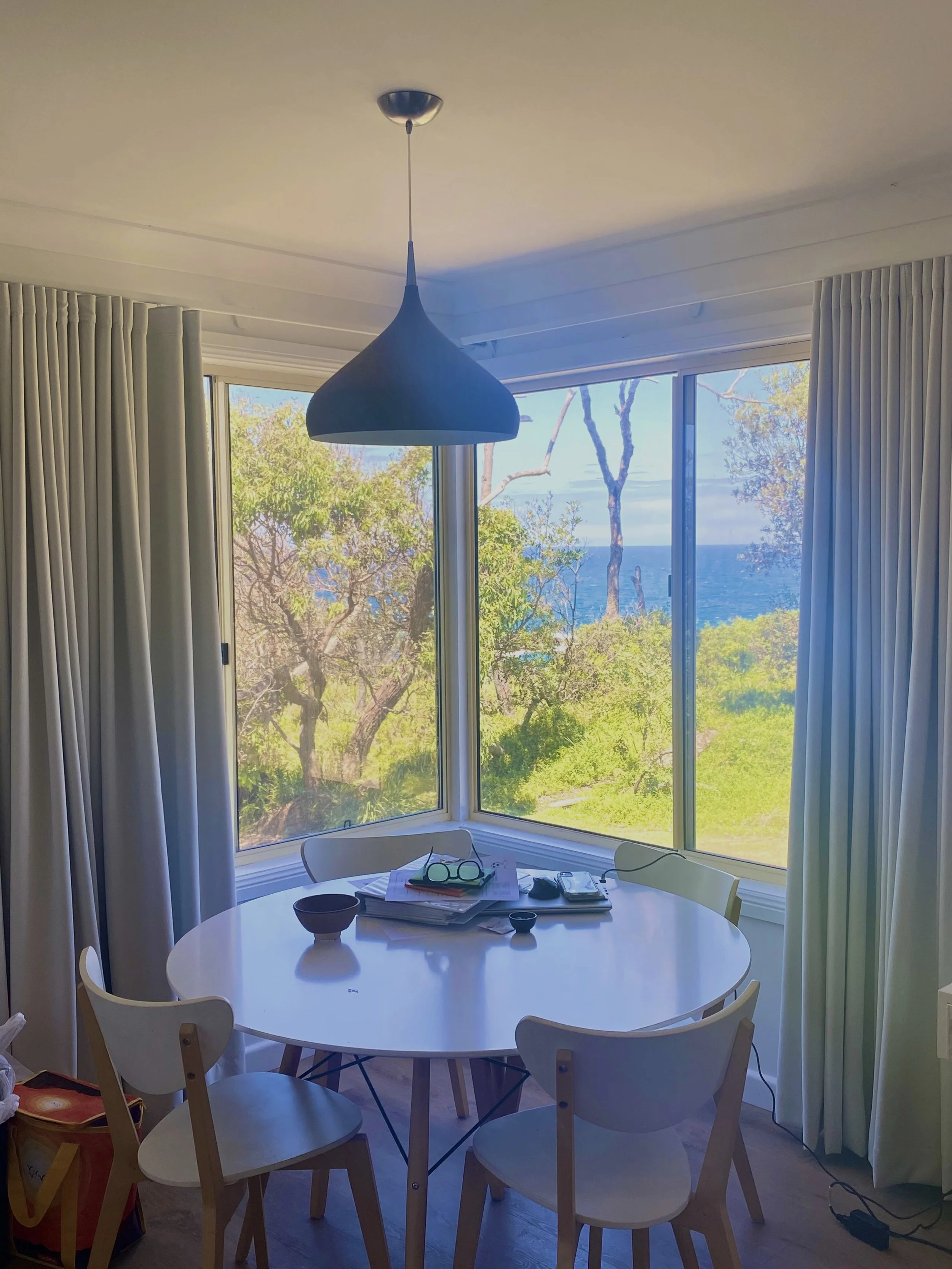 simple dining room pendant for coastal views  - Cowley Electrical installation