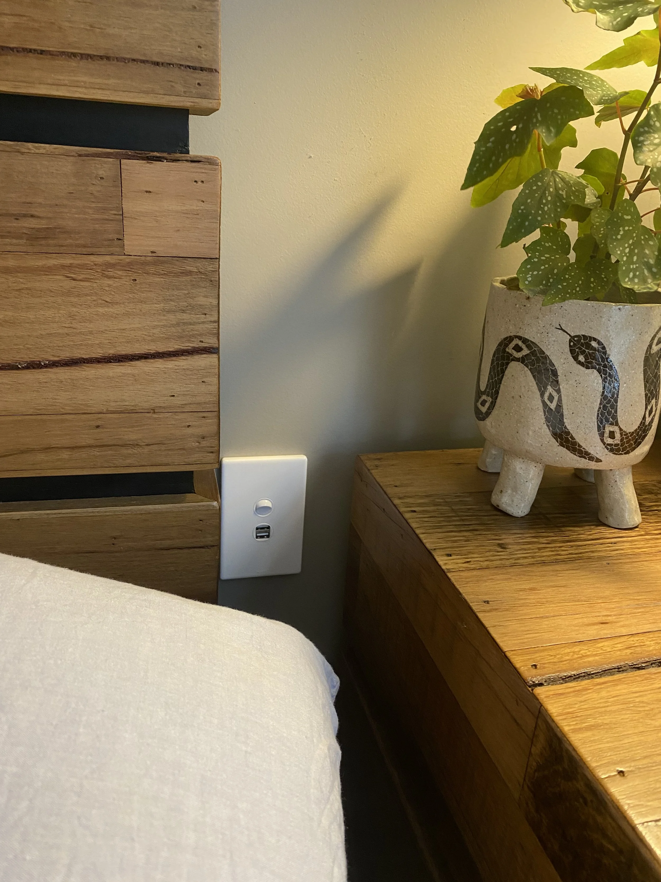 light switch and bedside charging point