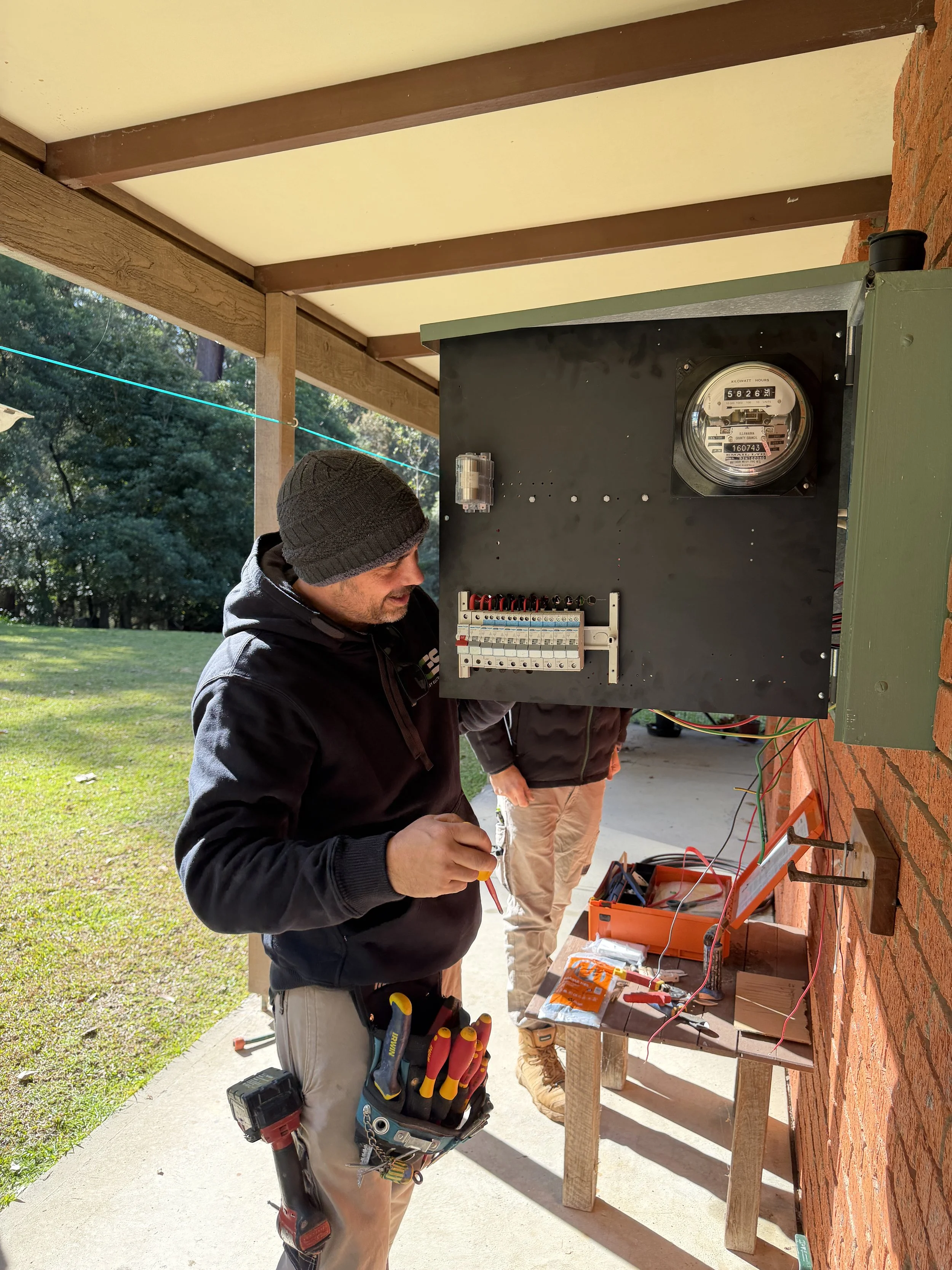 switchboard upgrade in progress  - Cowley Electrical