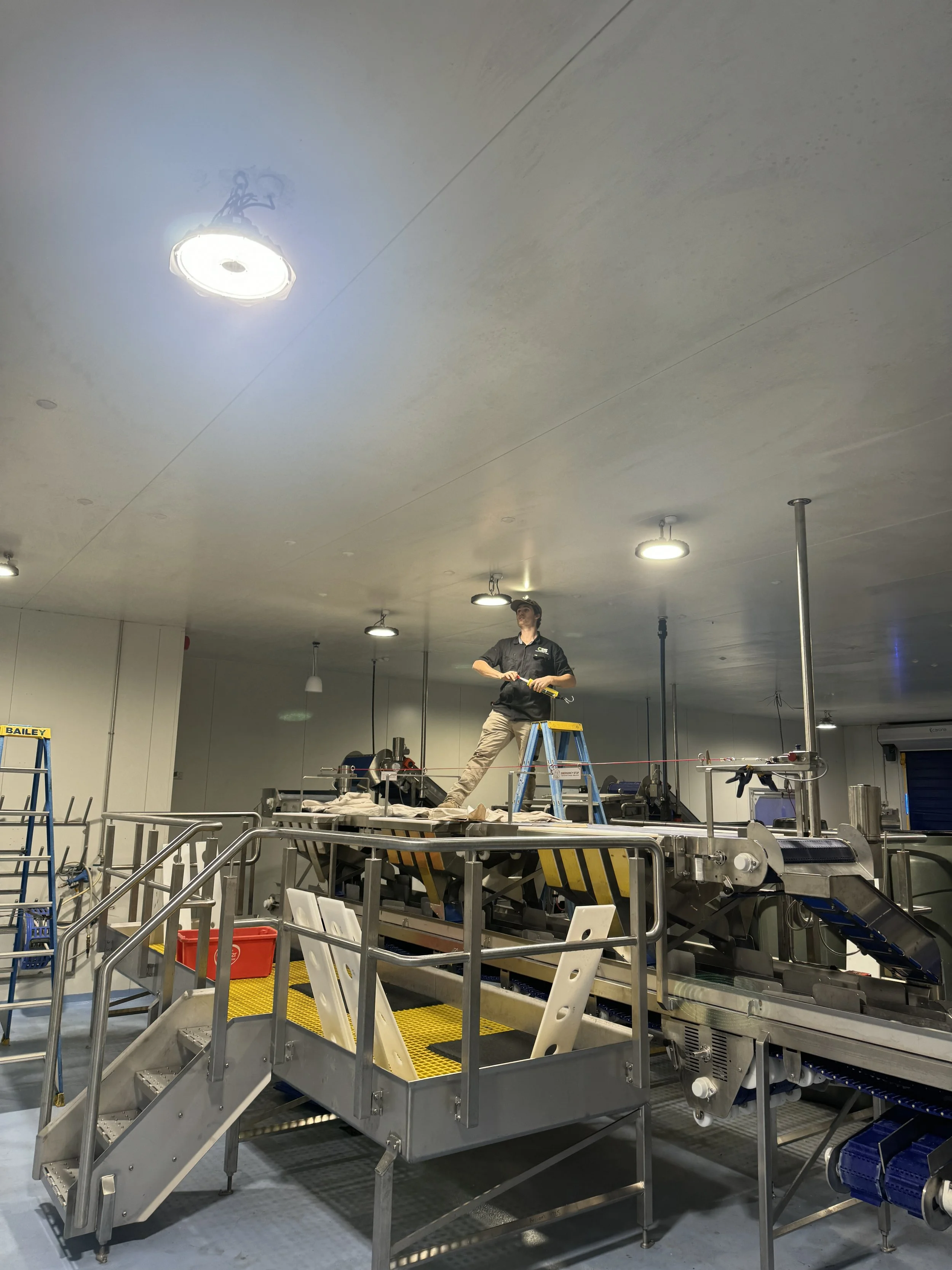 Electrical maintenance for Batemans Bay seafood oyster factory