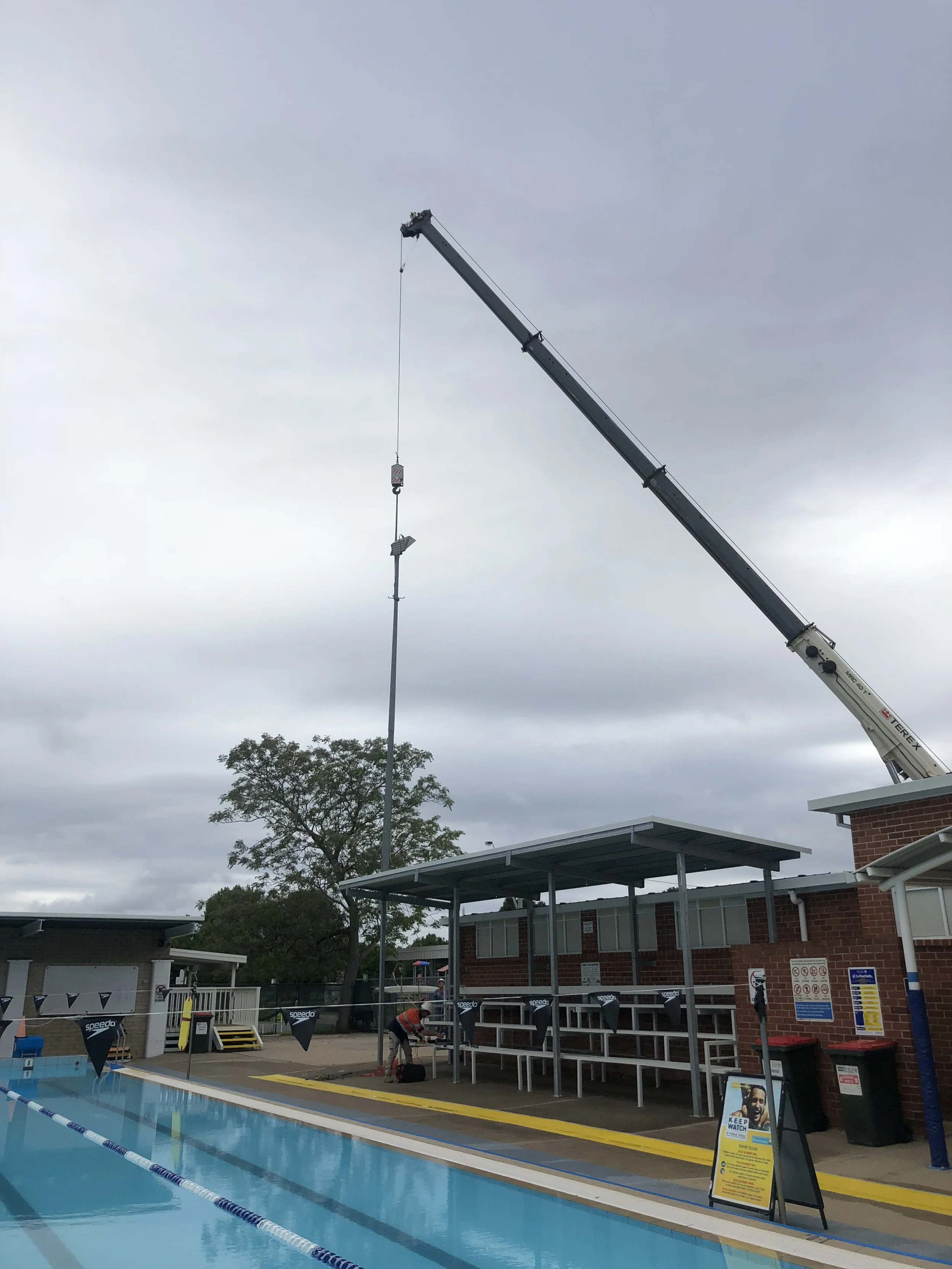 Moruya Swimming Pool outdoor lighting
