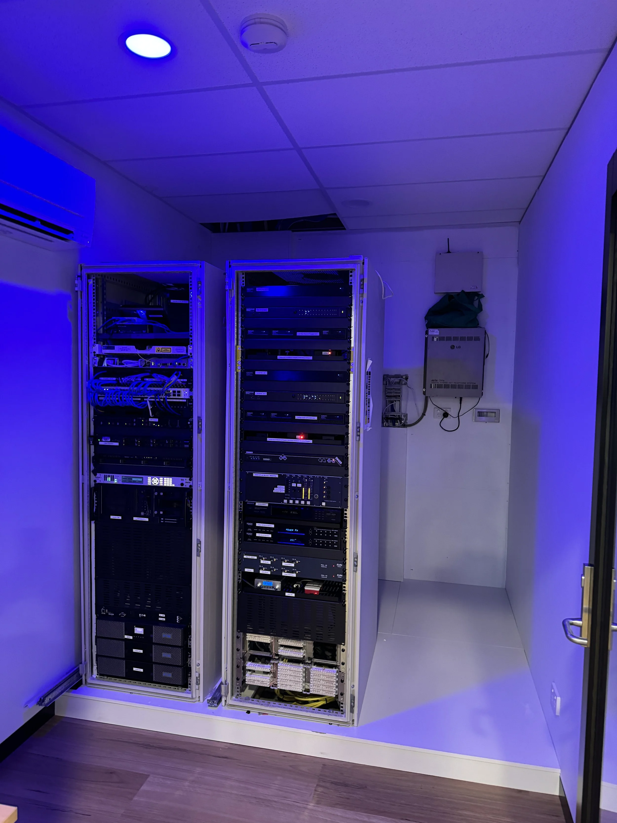 Large switchboards and power and data
