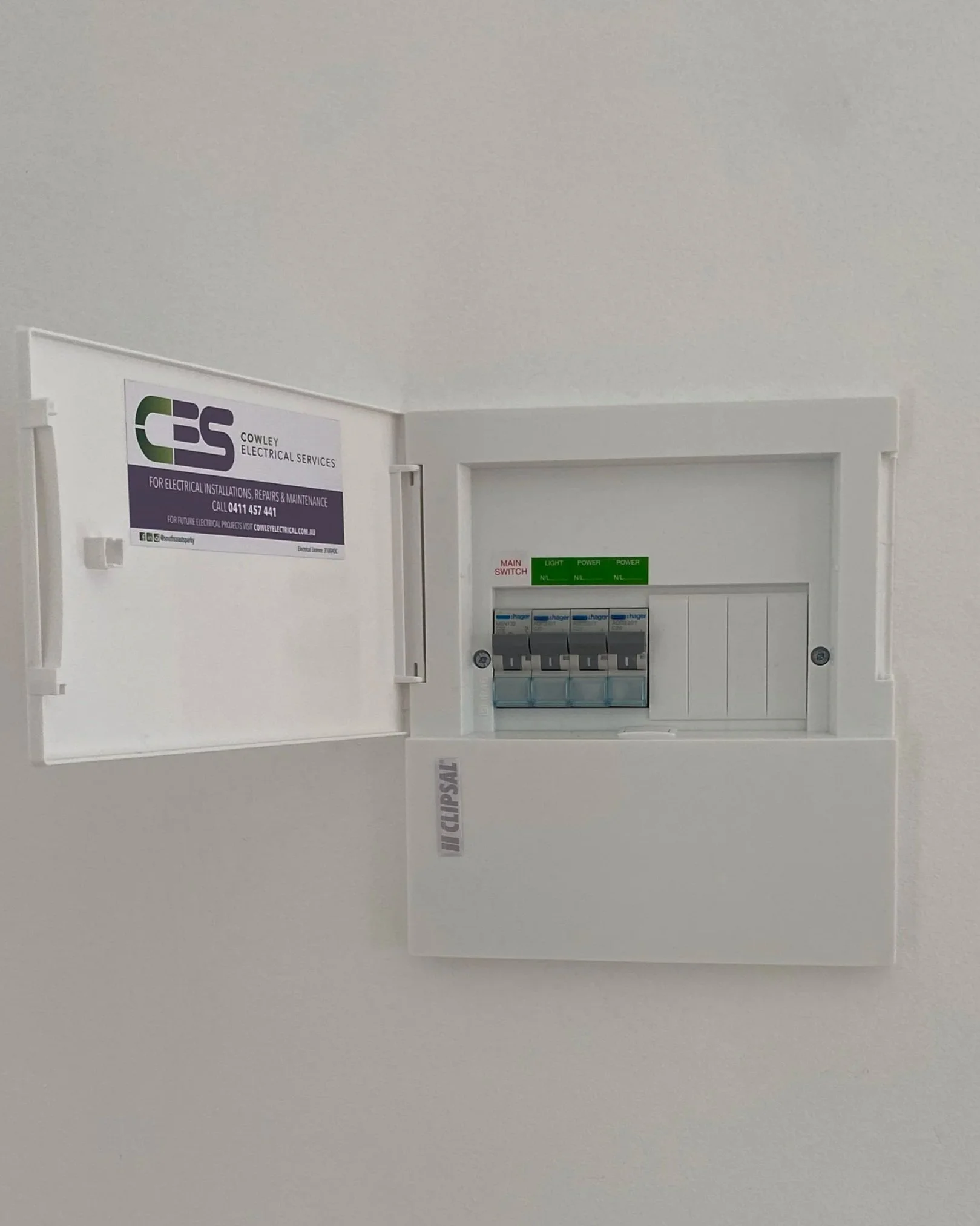 switchboard upgrade clipsal cowley electrical