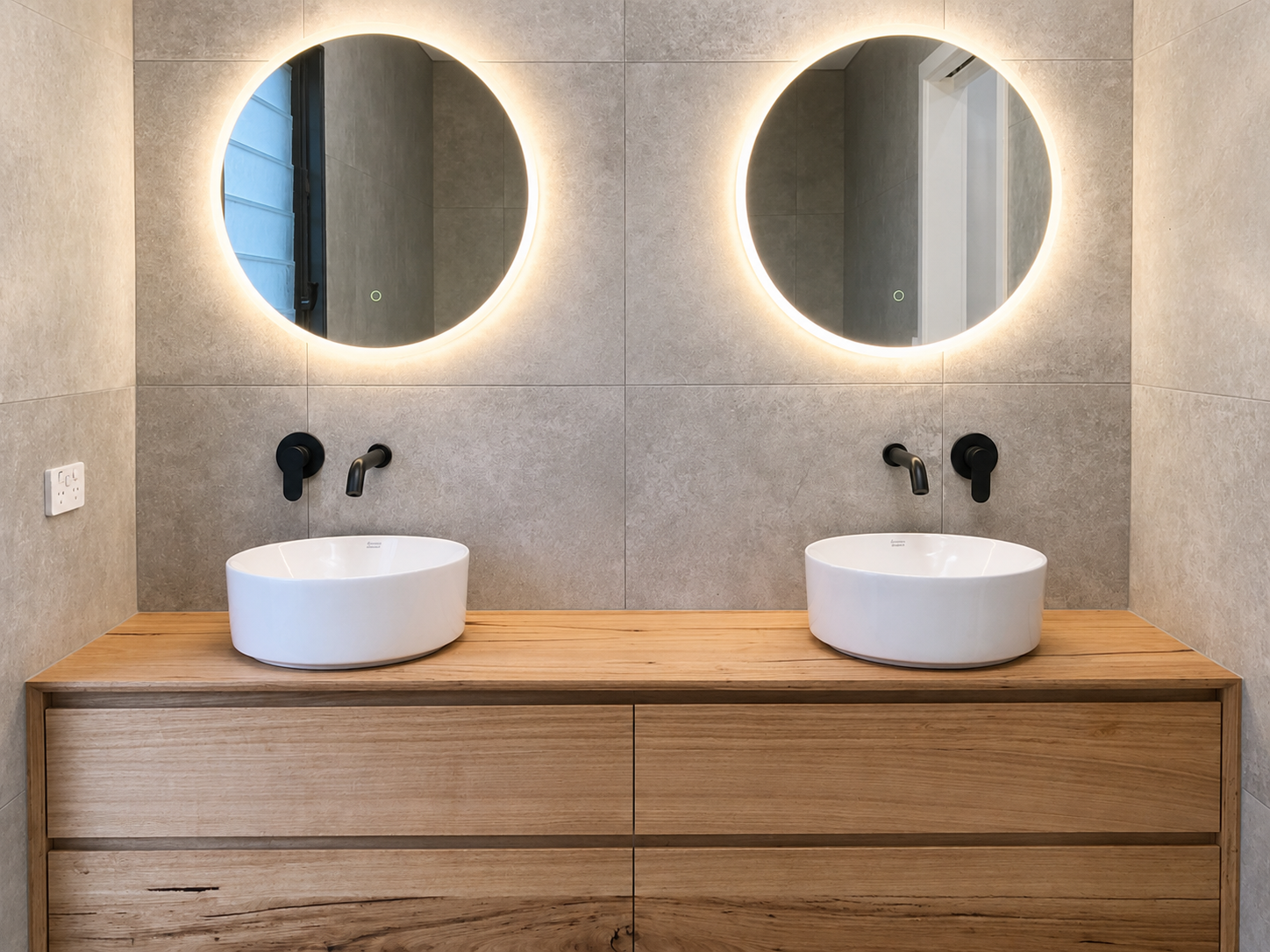 custom bathroom - Tim Law Builds - Cowley Electrical project