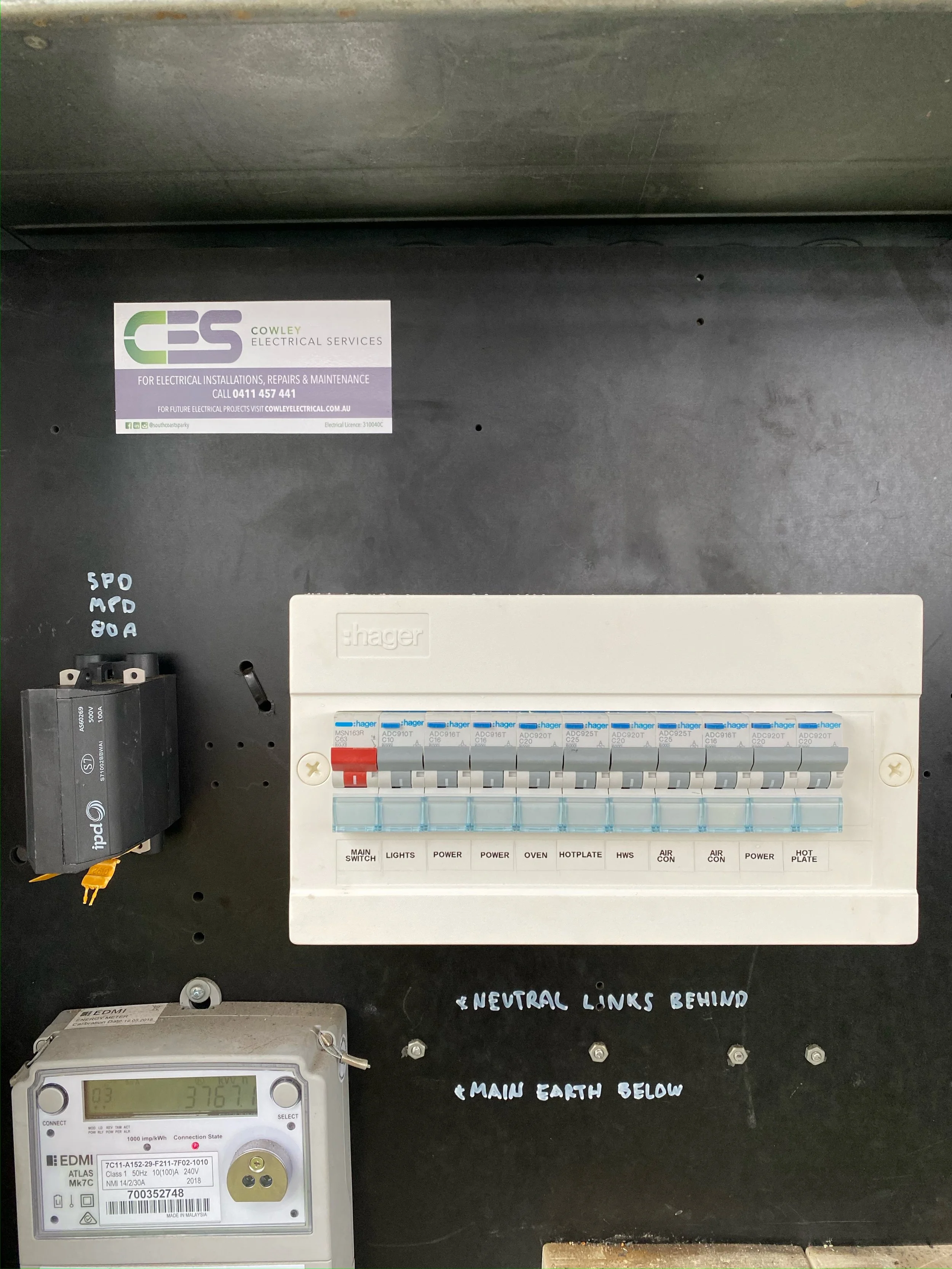 switchboard  - Cowley Electrical