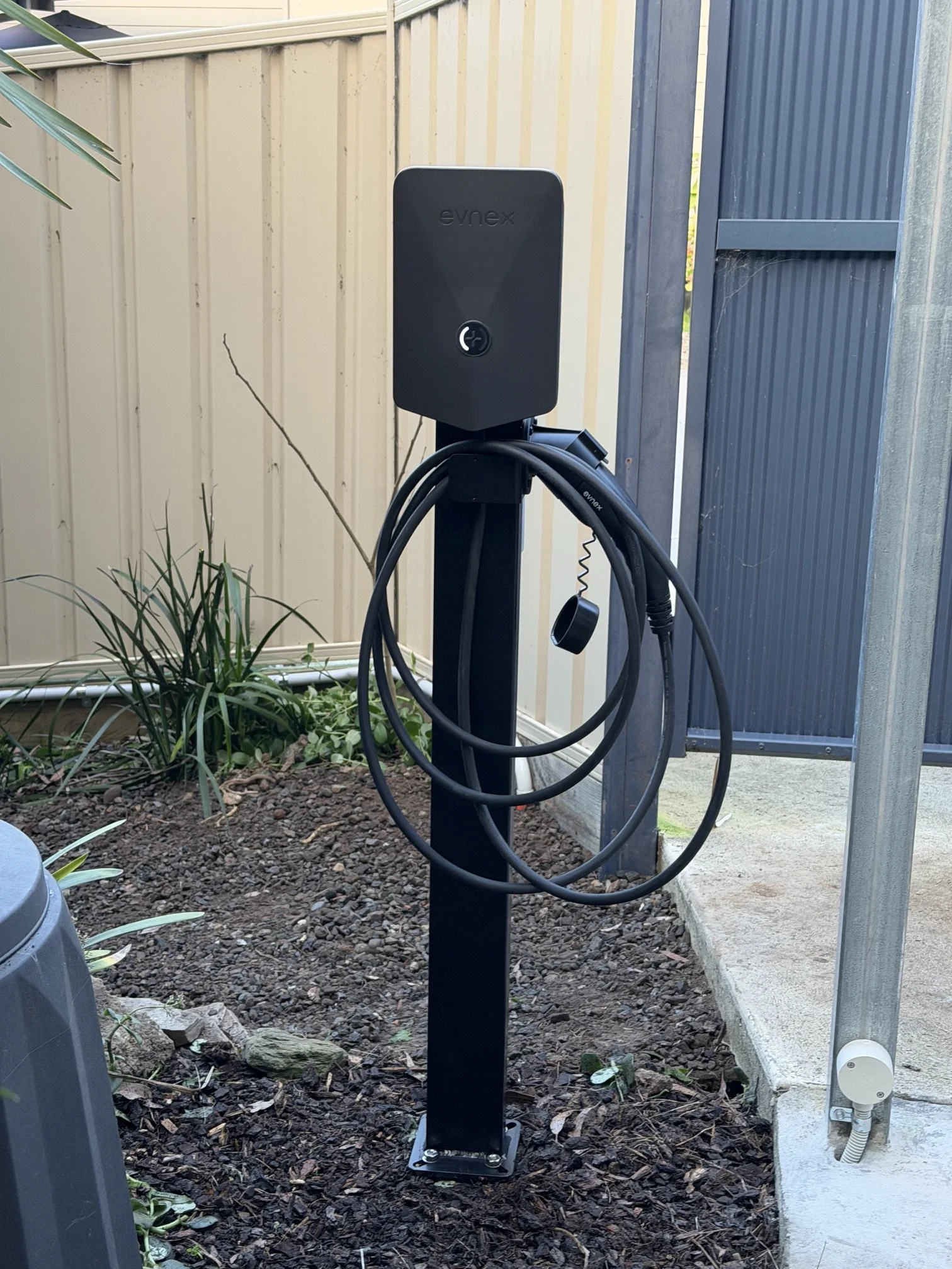 Evnex EV Charger for an outside carport in Mossy Point