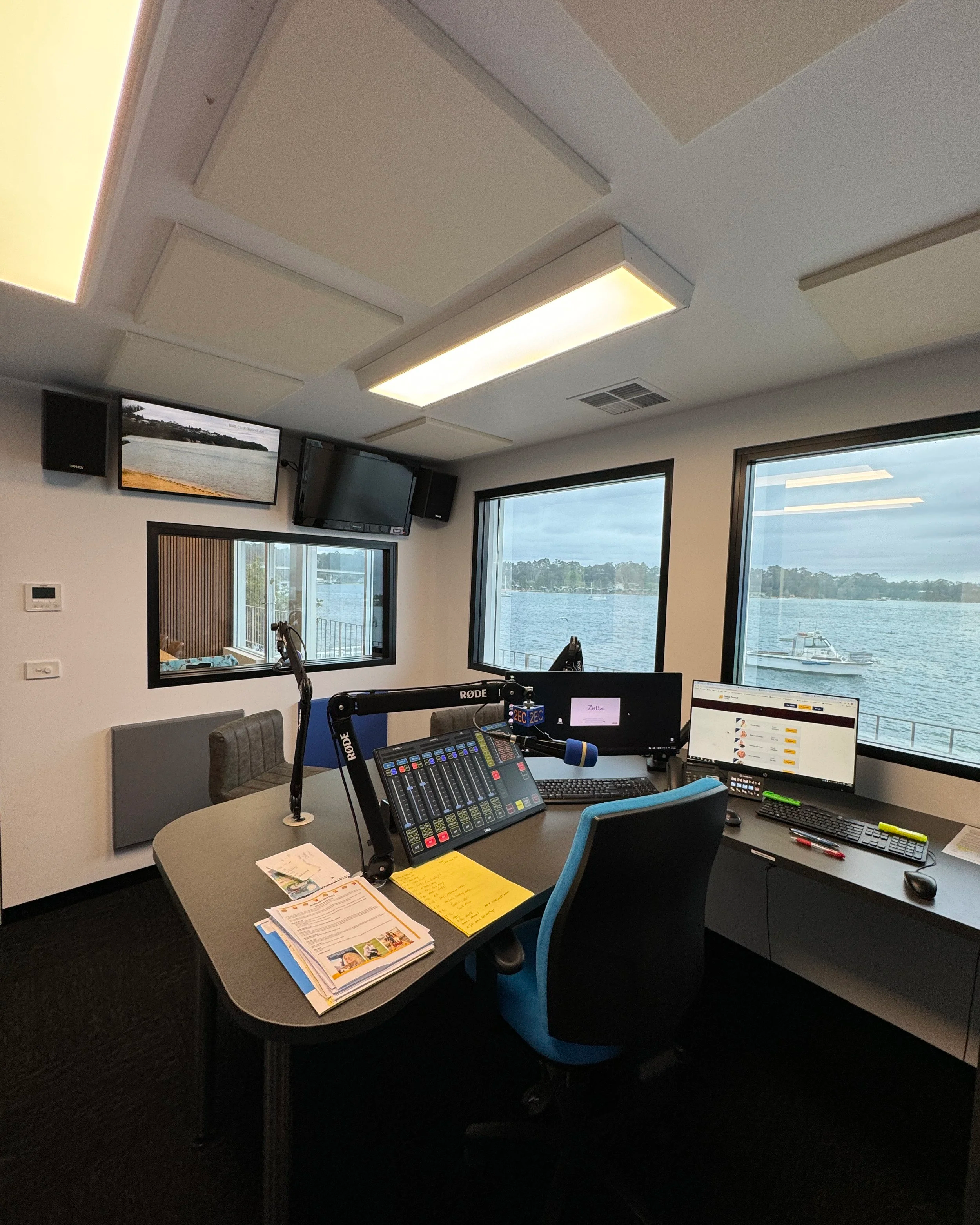 2EC radio studio fit out in Batemans Bay
