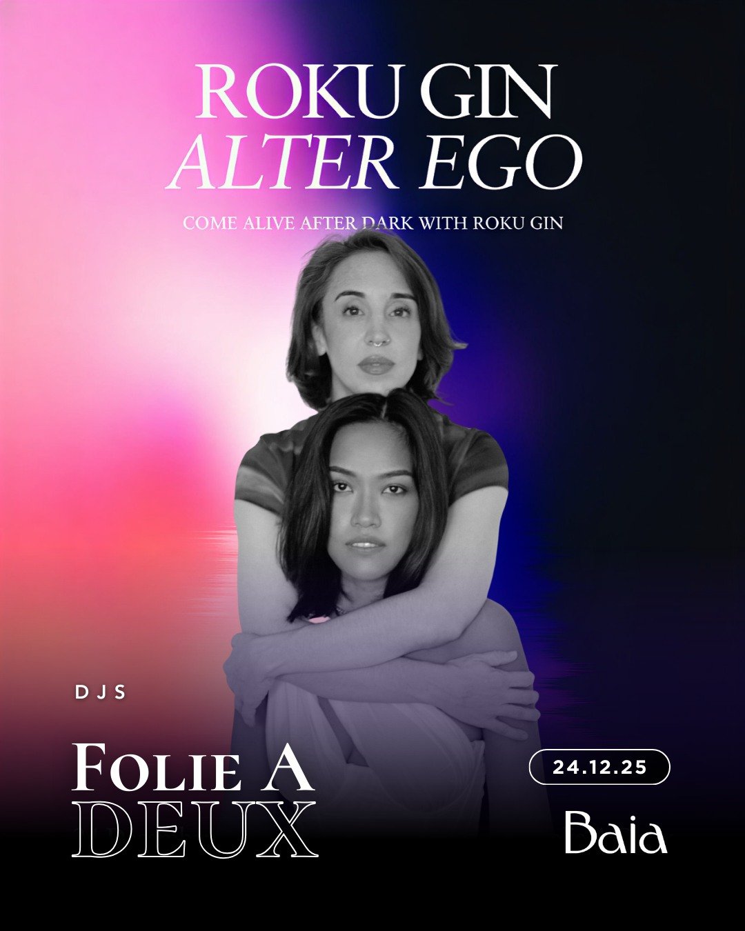 This Christmas Eve, we&rsquo;re turning up the mood with @haute_encounters and @erin.khan of @folieadeux.muzique from 8pm to 12am &ndash; where they&rsquo;ll bring their house-driven energy to our @suntory_rokugin&ndash;led night of crisp pours and f