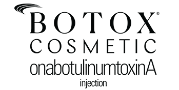 Botox Cosmetic logo with text 'onabotulinumtoxinA injection'