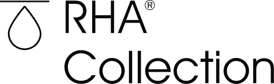 RHA Collection logo with a drop icon