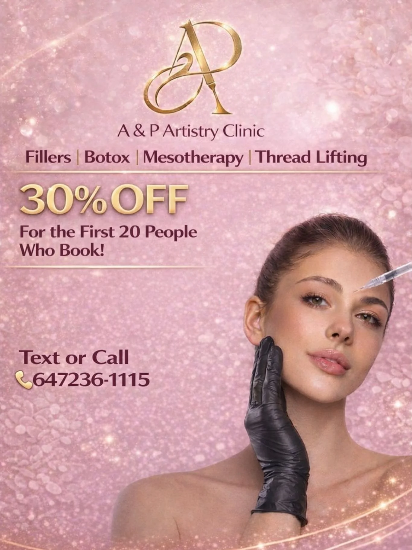 Enhance your natural beauty with premium aesthetic treatments 💖
Performed by a certified professional using top-quality products ✨

Our services include:
💉 Botox &amp; Dysport
💎 Dermal Fillers (various areas)
💆&zwj;♀️ Mesotherapy Skin Rejuvenatio