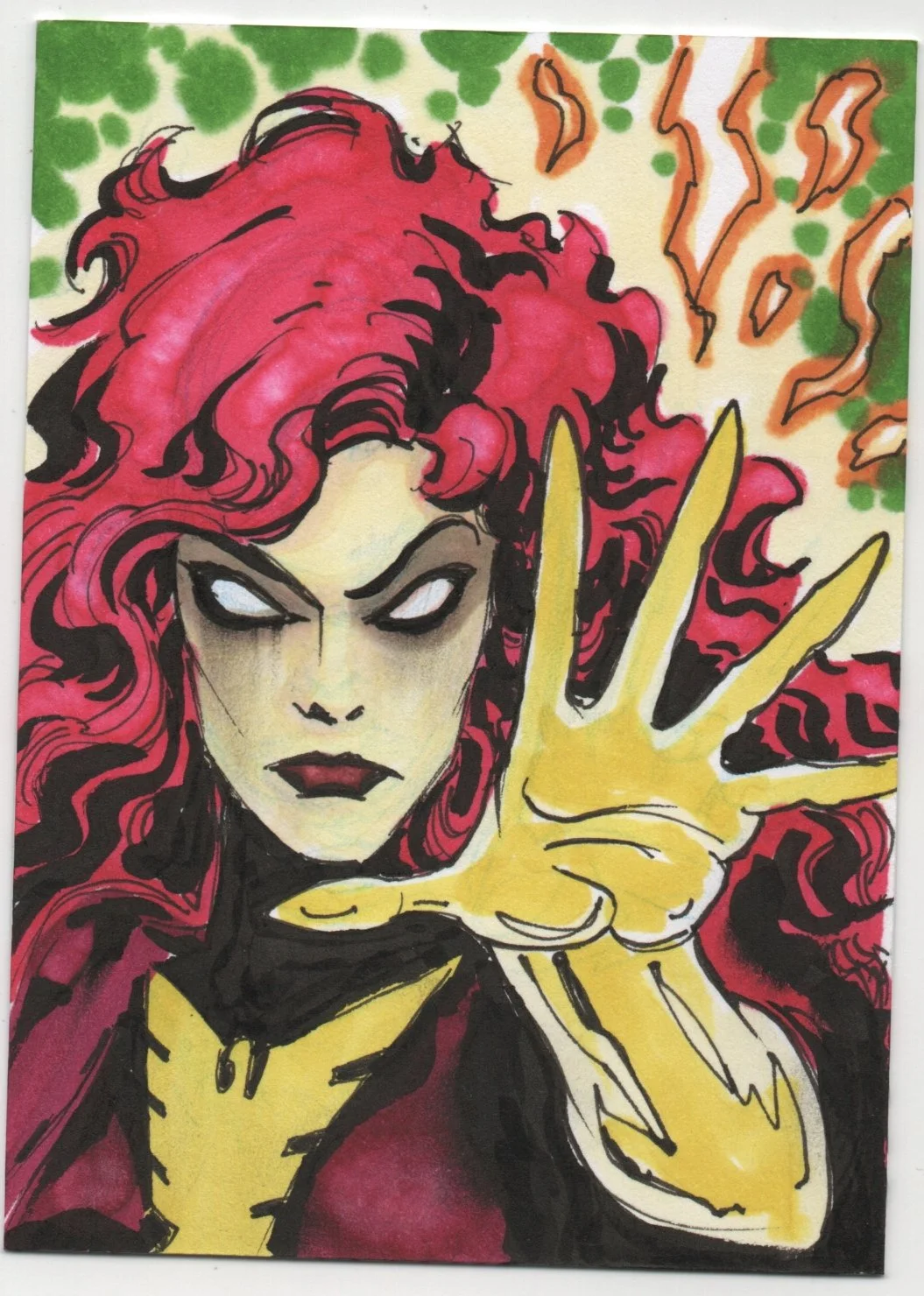 Dark Phoenix X-Men Sketch Card Original