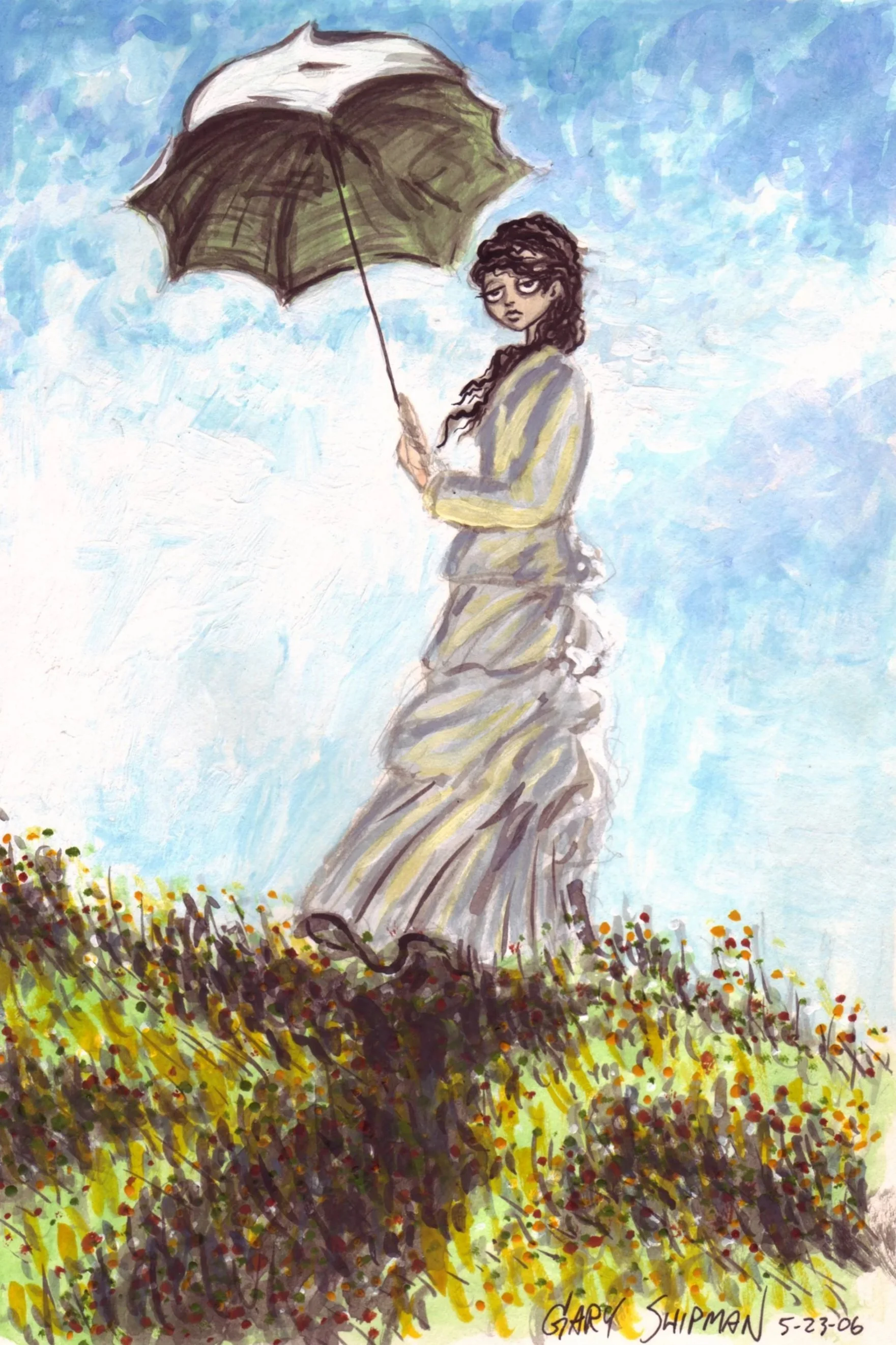 Goth Girl With Parasol