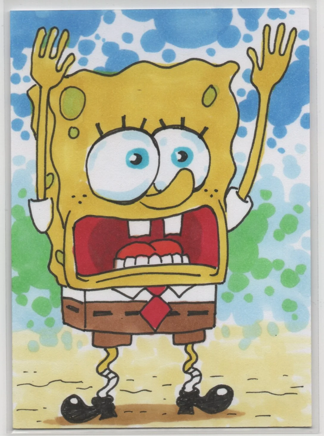 SpoongeBob Sketch Card Original