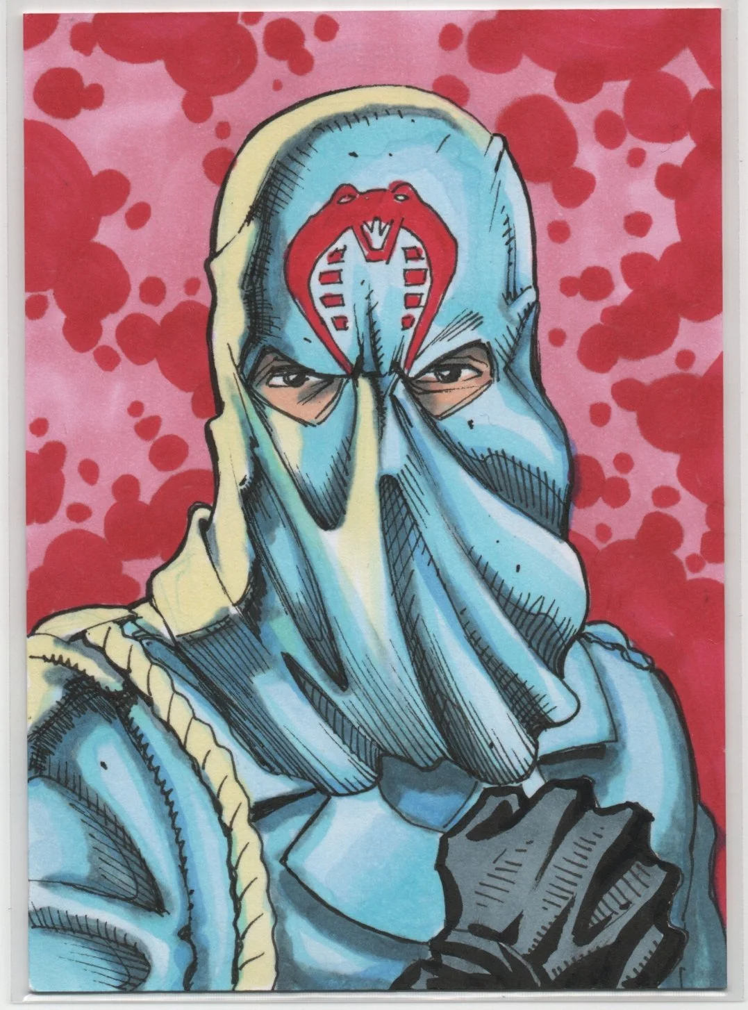 Hooded Cobra Commander Sketch Card Original