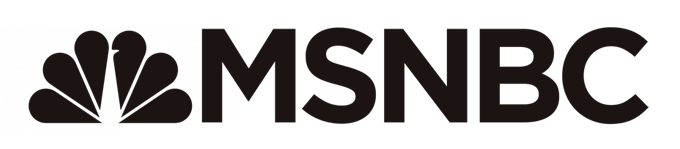 MSNBC logo with peacock emblem.