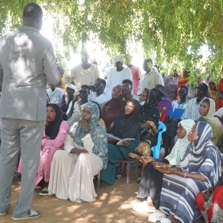 #educationanddramaforpeace EDP director Mario and #Sudanese #refugees at EDP's soap making training in Chemedi, South Sudan #peaceinSudan