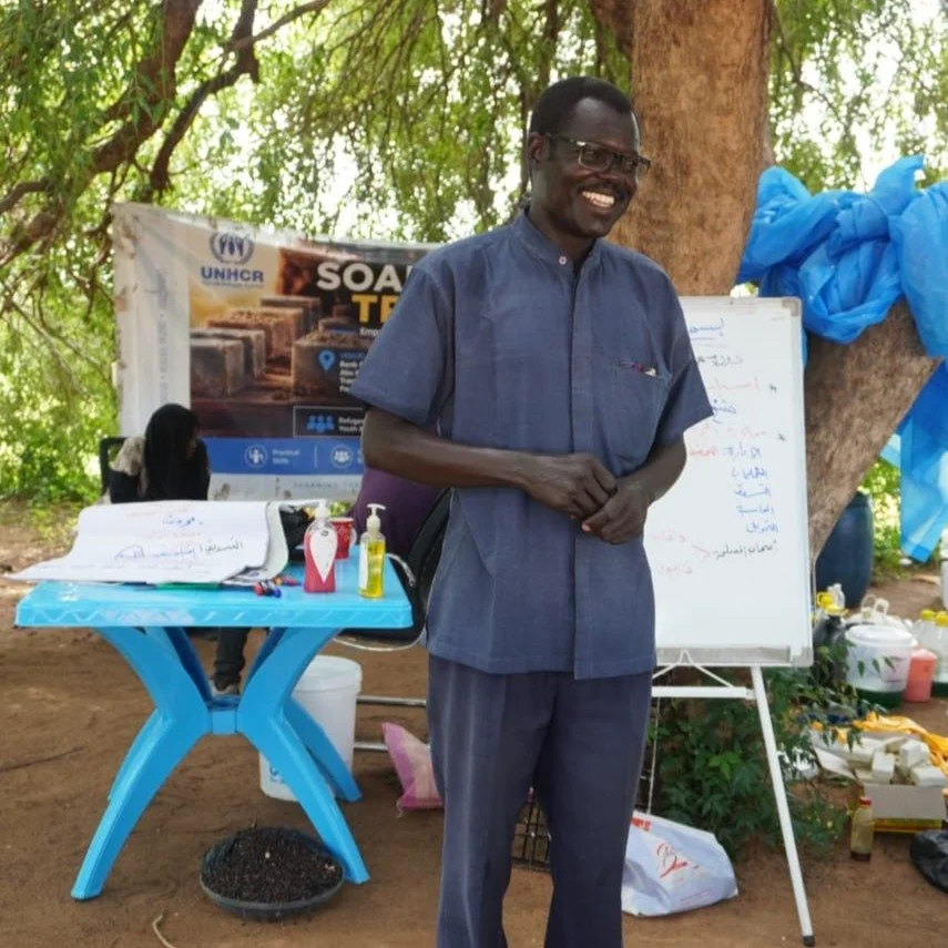 #educationanddramaforpeace#trainforpeace Our wonderful Business Skills Trainer, a #refugee from #Sudan and a #hero. #peaceinSudan