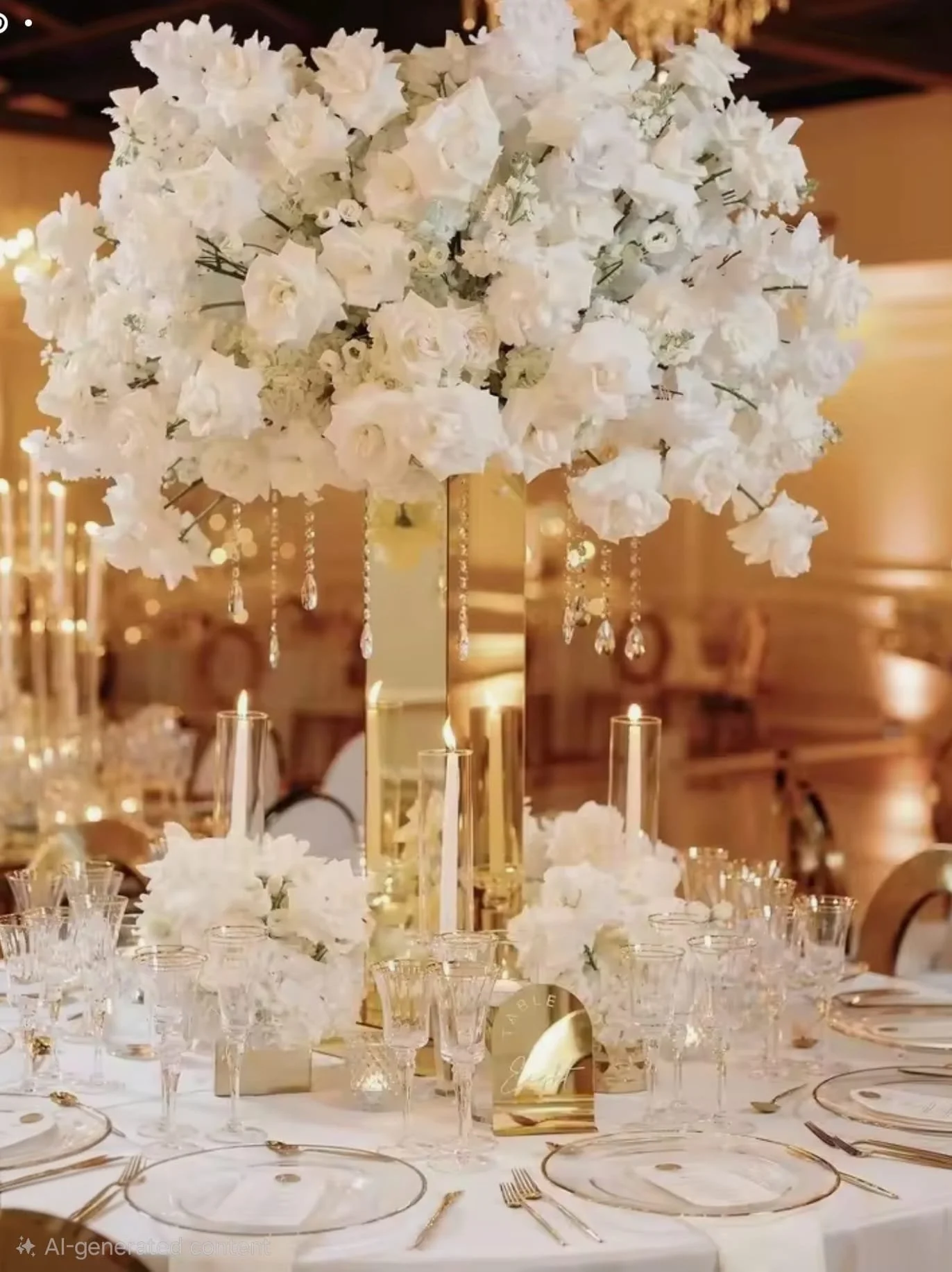 Tall stainless steel  flower stand