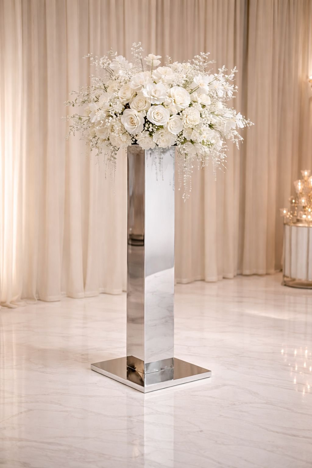 Tall stainless steel  flower stand
