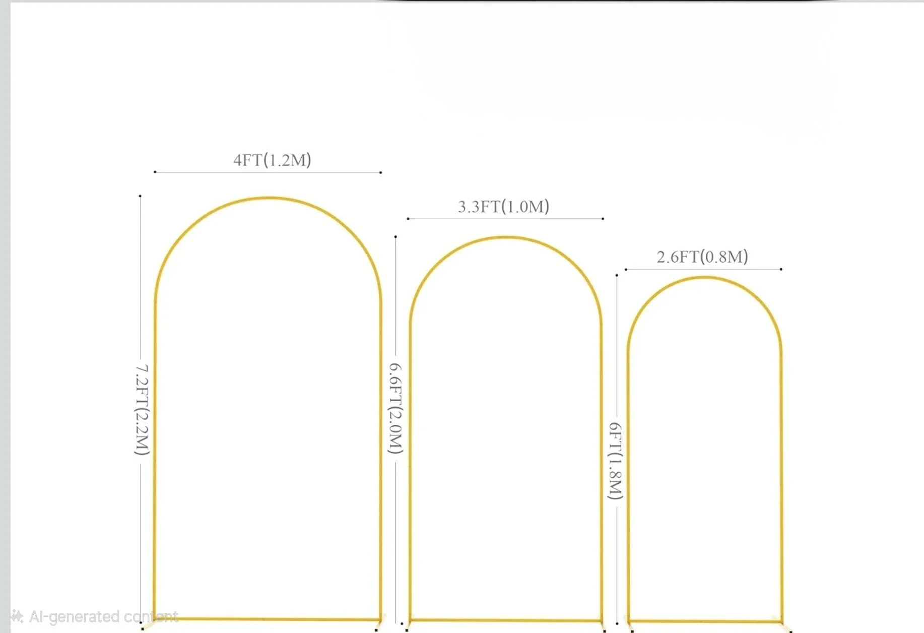 Gold Arch Backdrop Stands