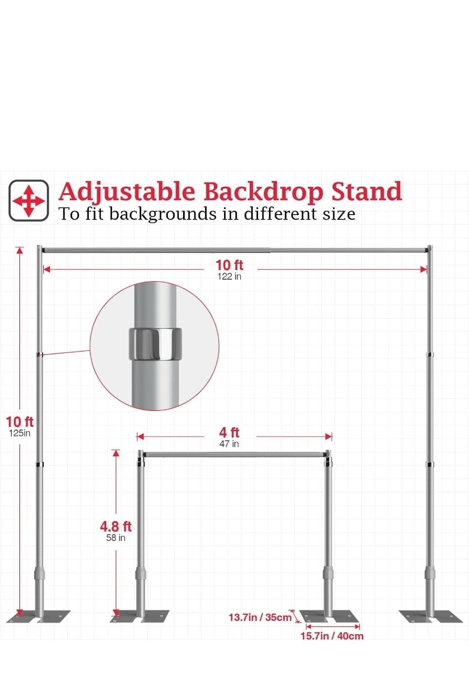Adjustable Backdrop Stand
