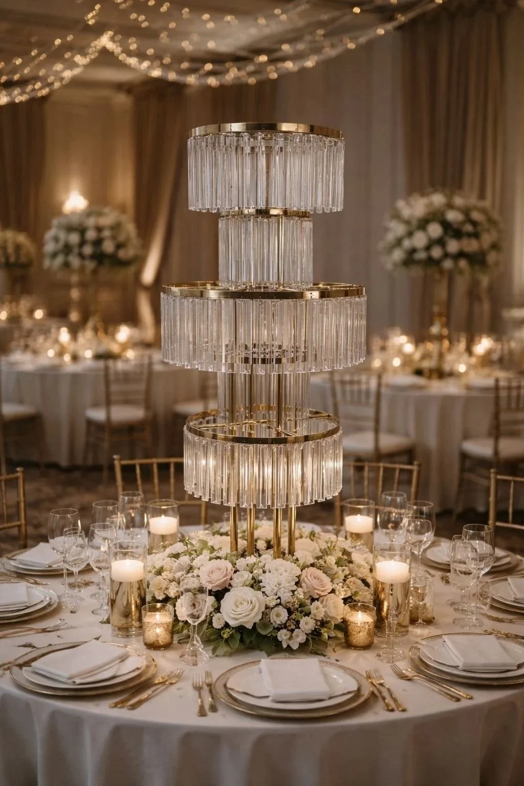 Crystal chandelier stand