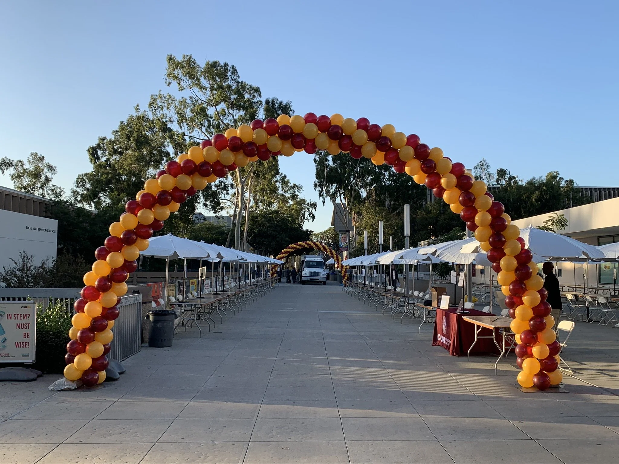 35' Balloon Arch Standard Balloon size