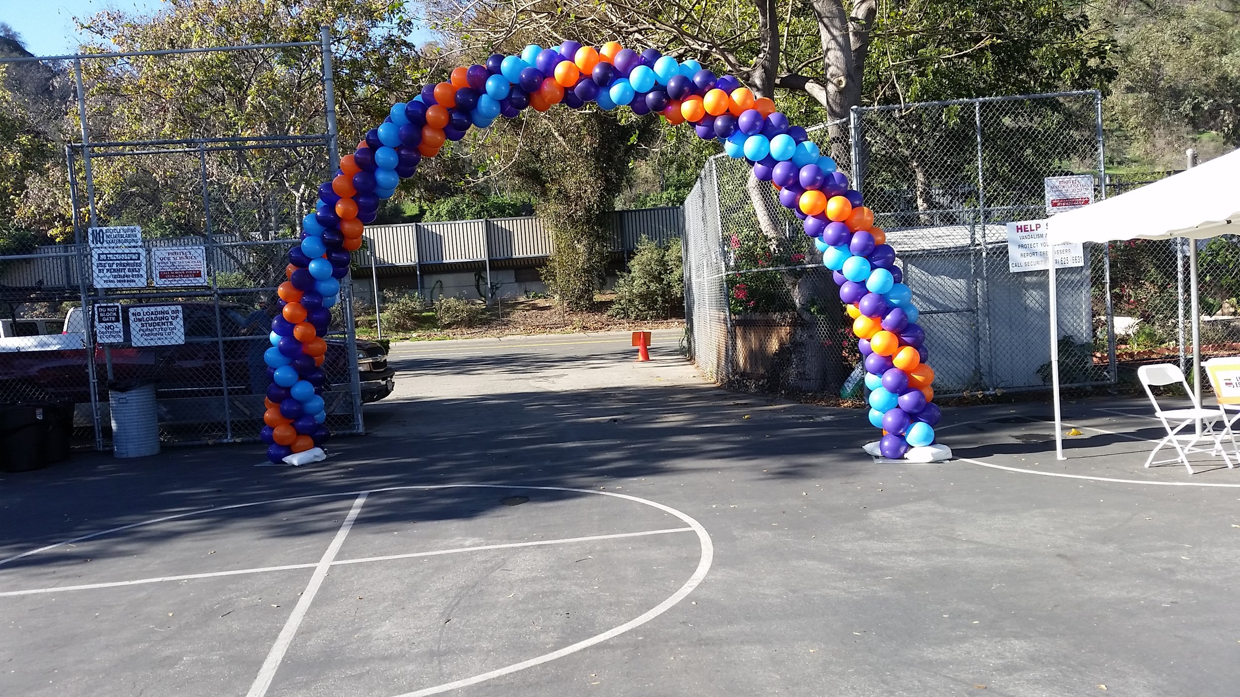 35' Balloon arch on Frame