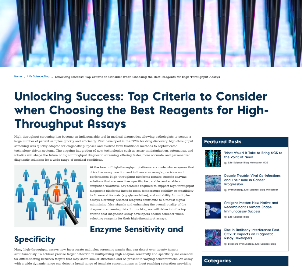 Blog Top Criteria High-Throughput