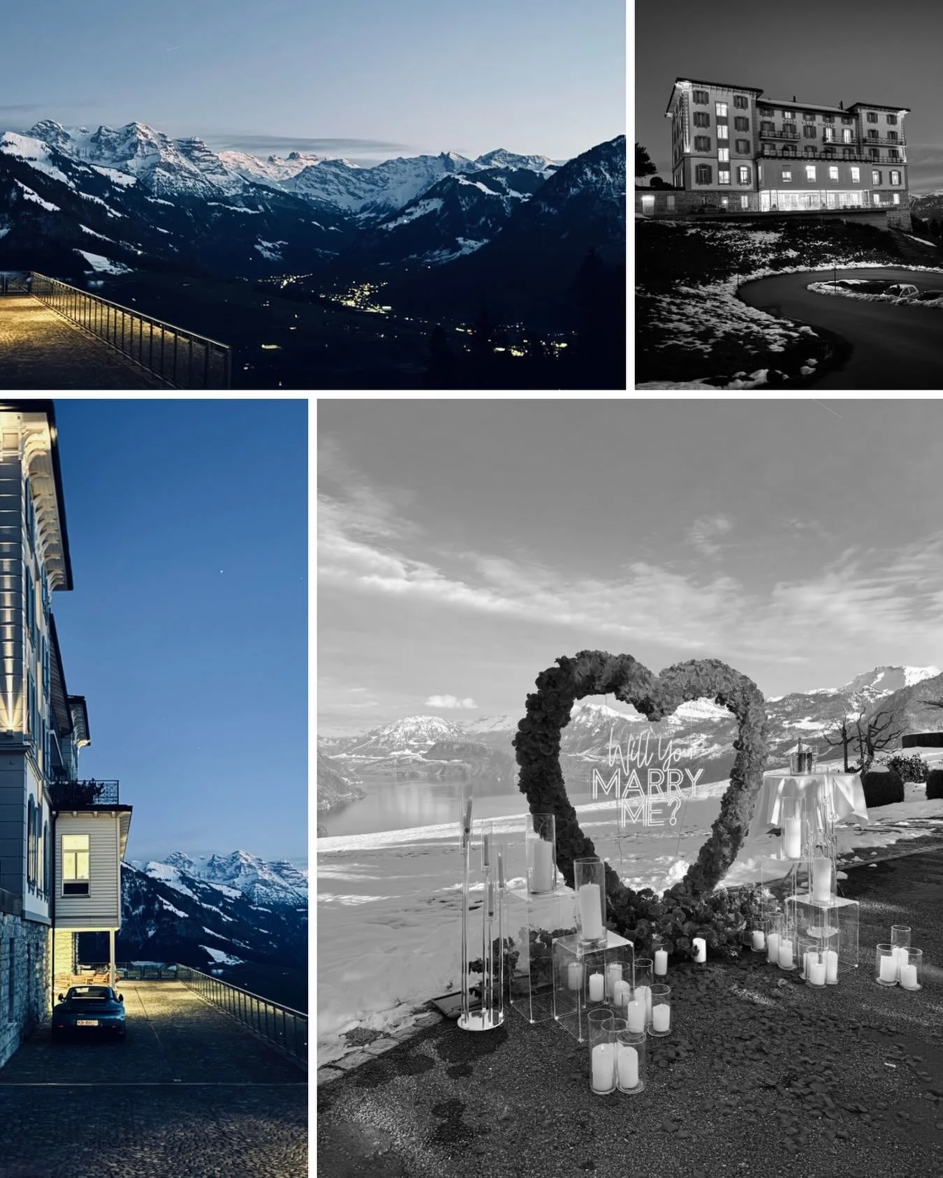 💍🇨🇭
Yesterday, we had the privilege of planning and executing a beautiful engagement.

A marriage proposal, planned with lots of love&mdash;and carried out in a place that could hardly be more beautiful: 914 meters above sea level, wintery silence
