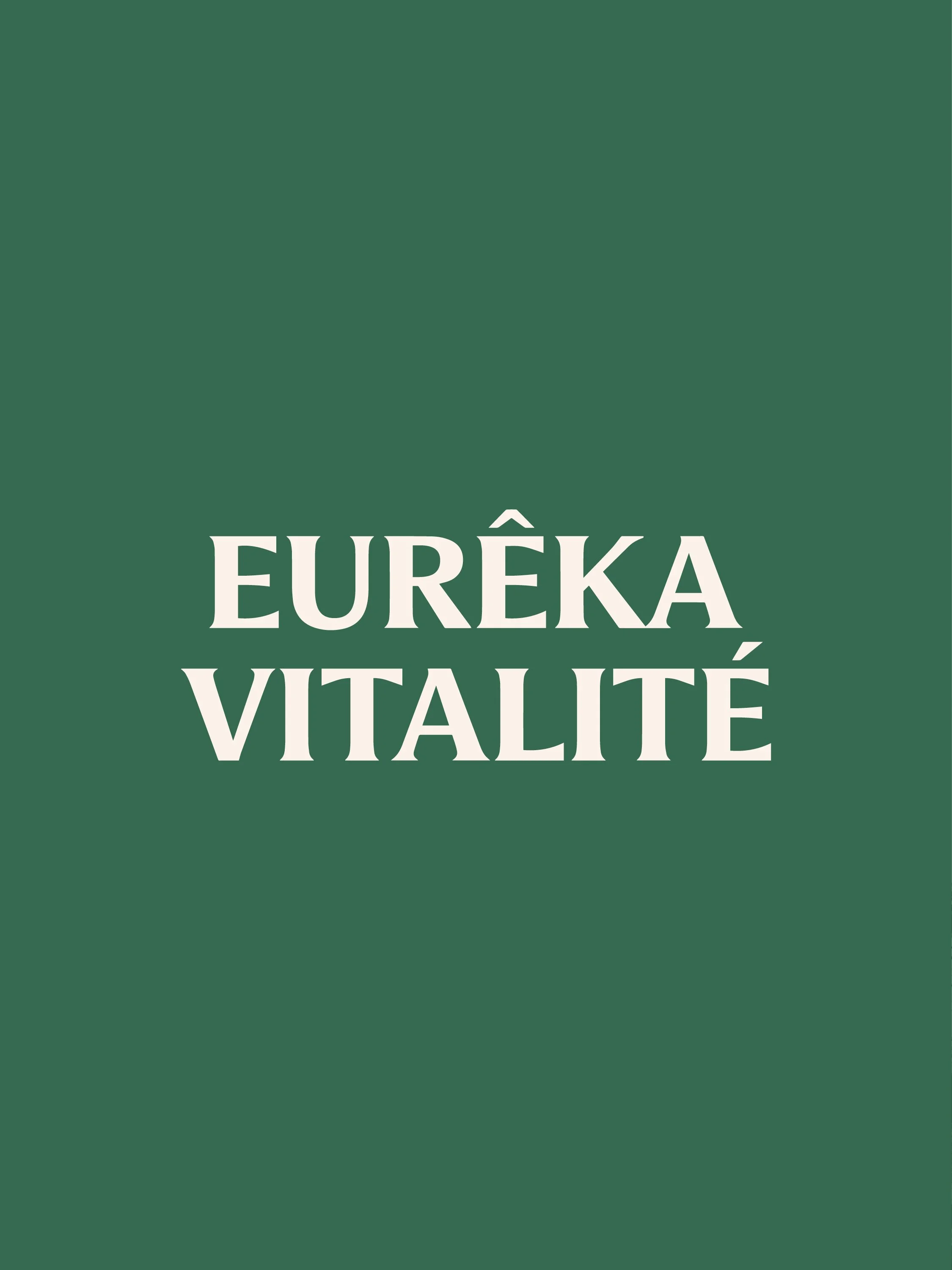 Eurêka Vitalité - Marque de cosmétique vendue en pharmacie - Création de l'identité graphique (logo, packagings, charte graphique)