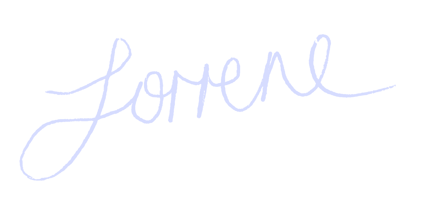 Neon sign with the word "Love" written in cursive, light purple color.