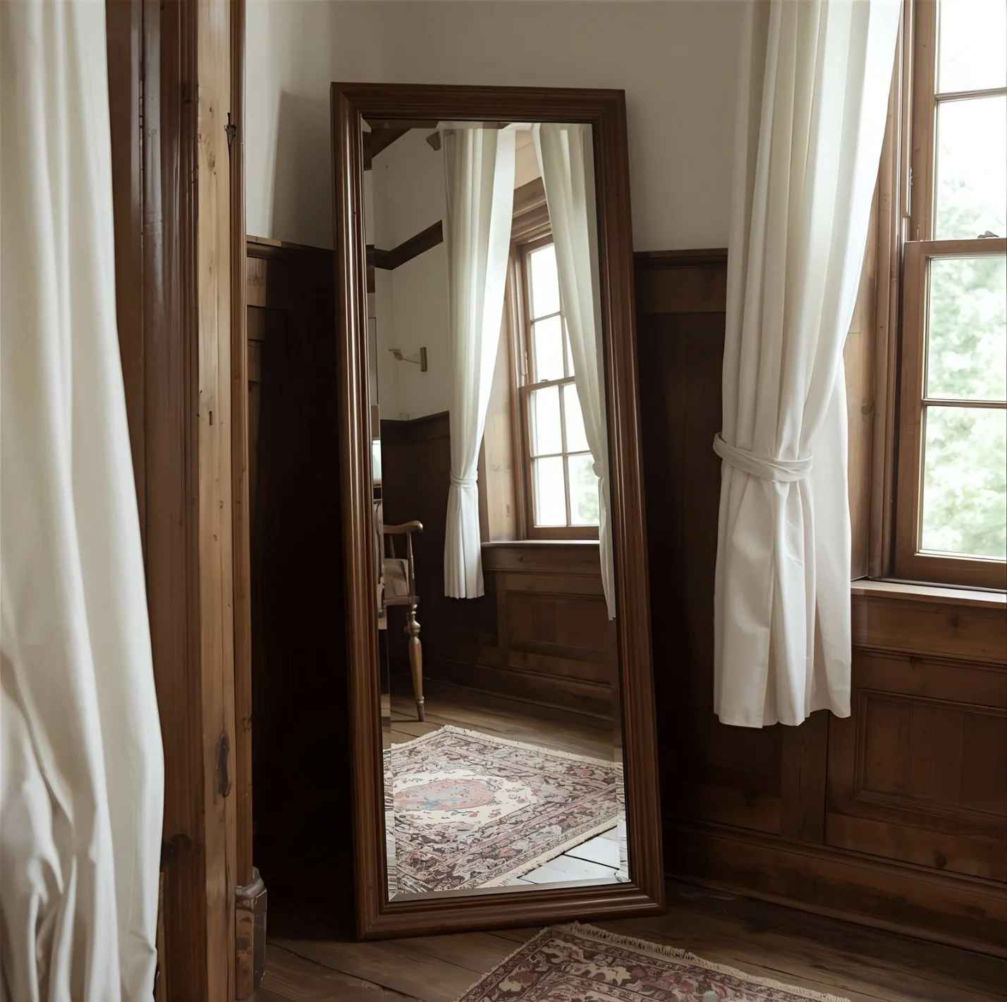 wooden vertical mirror spring home decor