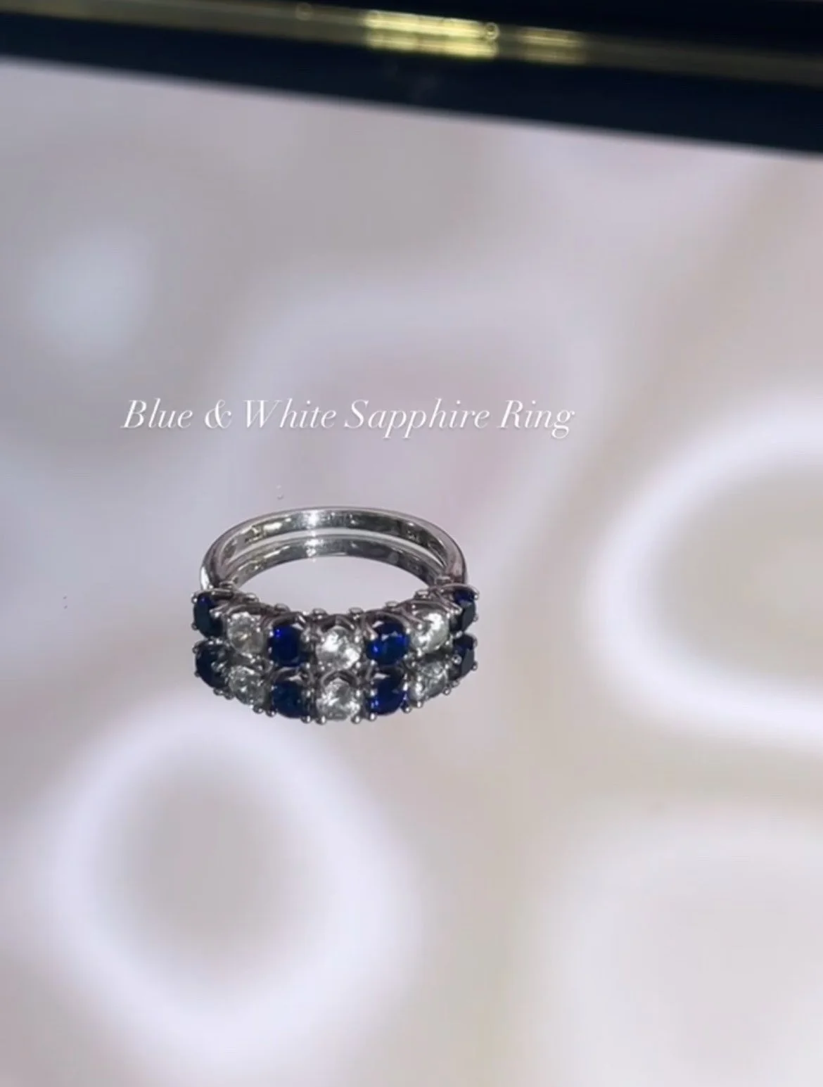 Blue & White Sapphire Ring