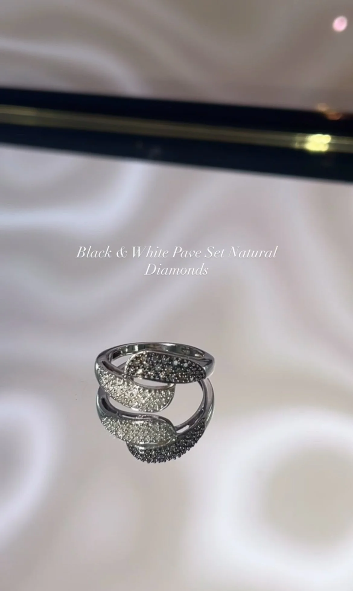 Black & White Pave Set Diamond Ring