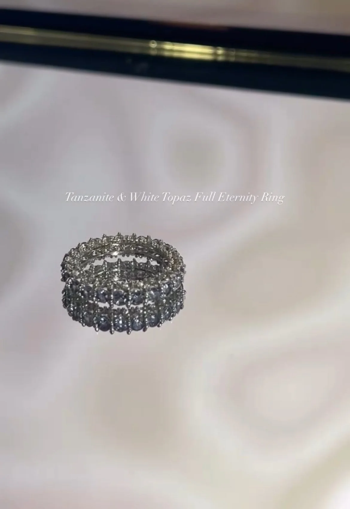 Tanzanite & White Topaz Full Eternity Ring