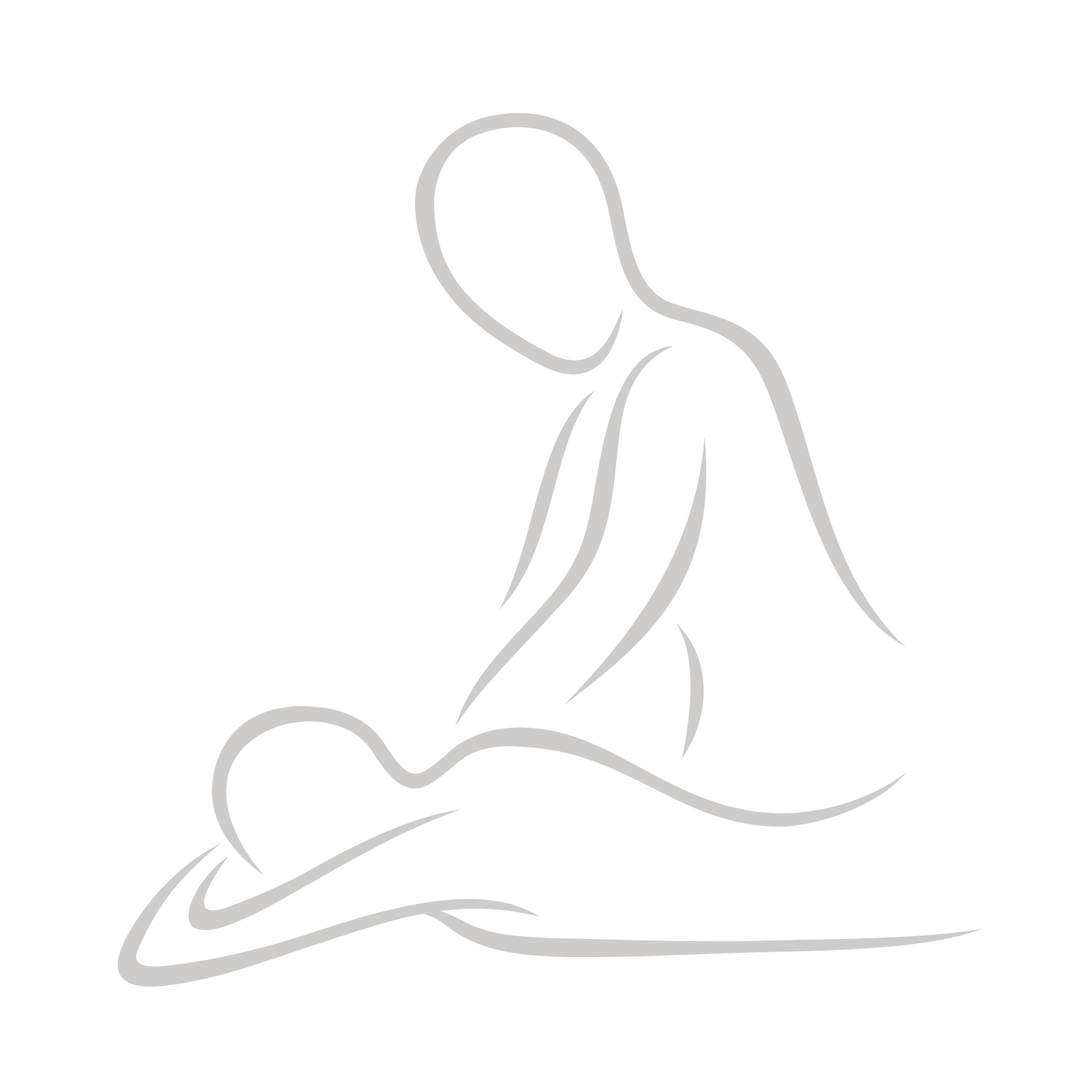 A minimalist line drawing of a person performing CPR on a施e lying on the ground.