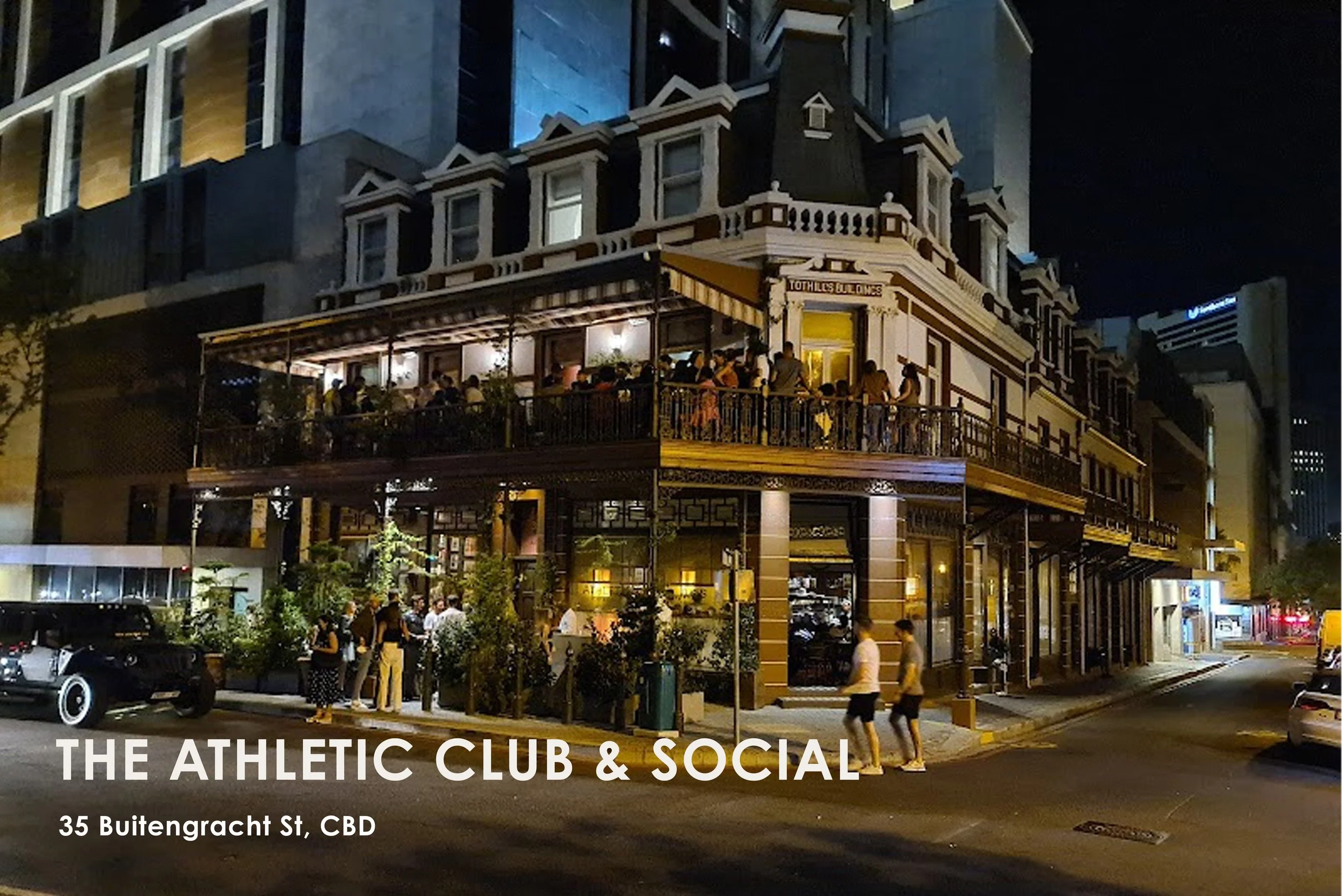 Cosy corners to eat, drink and relax in, spread over three storeys.  Trace South Africa’s sporting history on the walls, enjoy a cocktail on the terrace, share a meal over candlelight and end your night grooving to good tunes in the hidden basement b