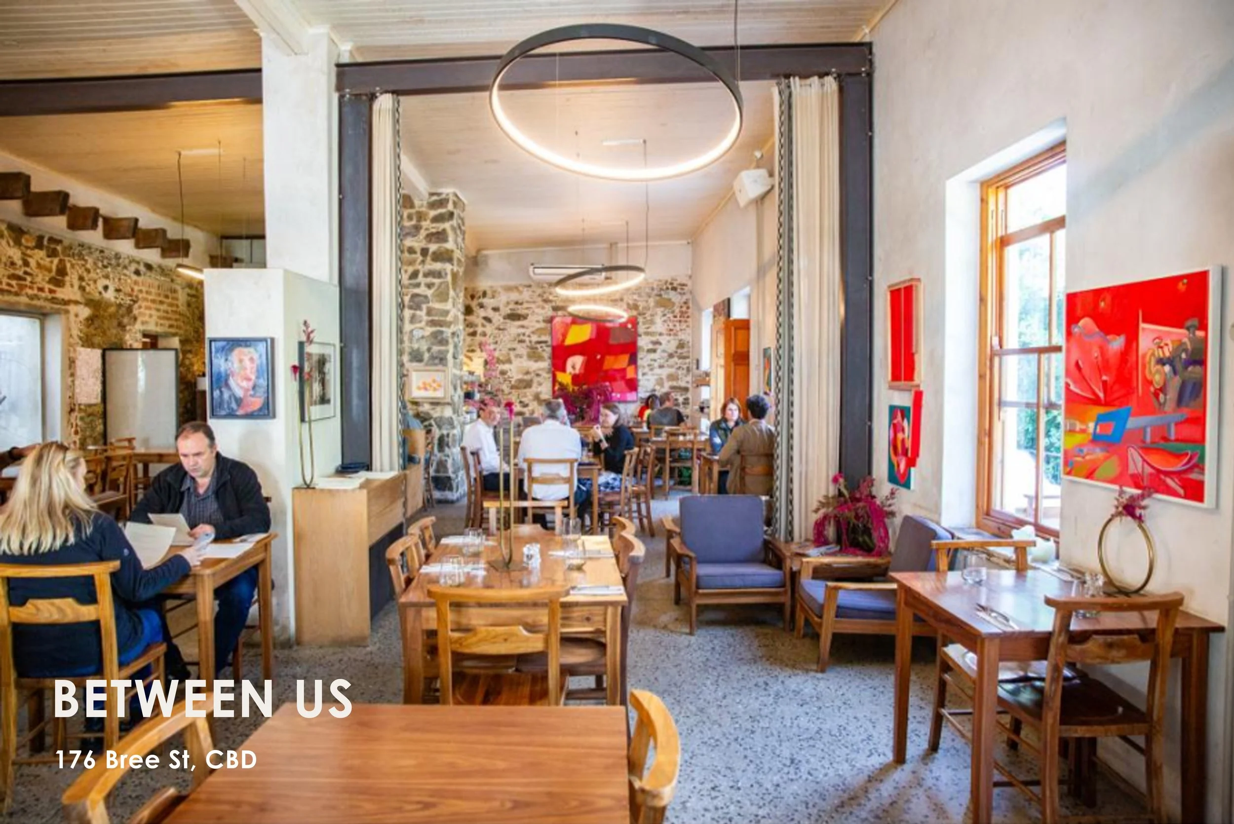 Housed in an original Cape heritage building, with a balcony bookended by orange trees, Between Us shimmers: immaculate flavours, ethereal flower displays, hand-thrown ceramics, curated artworks. 