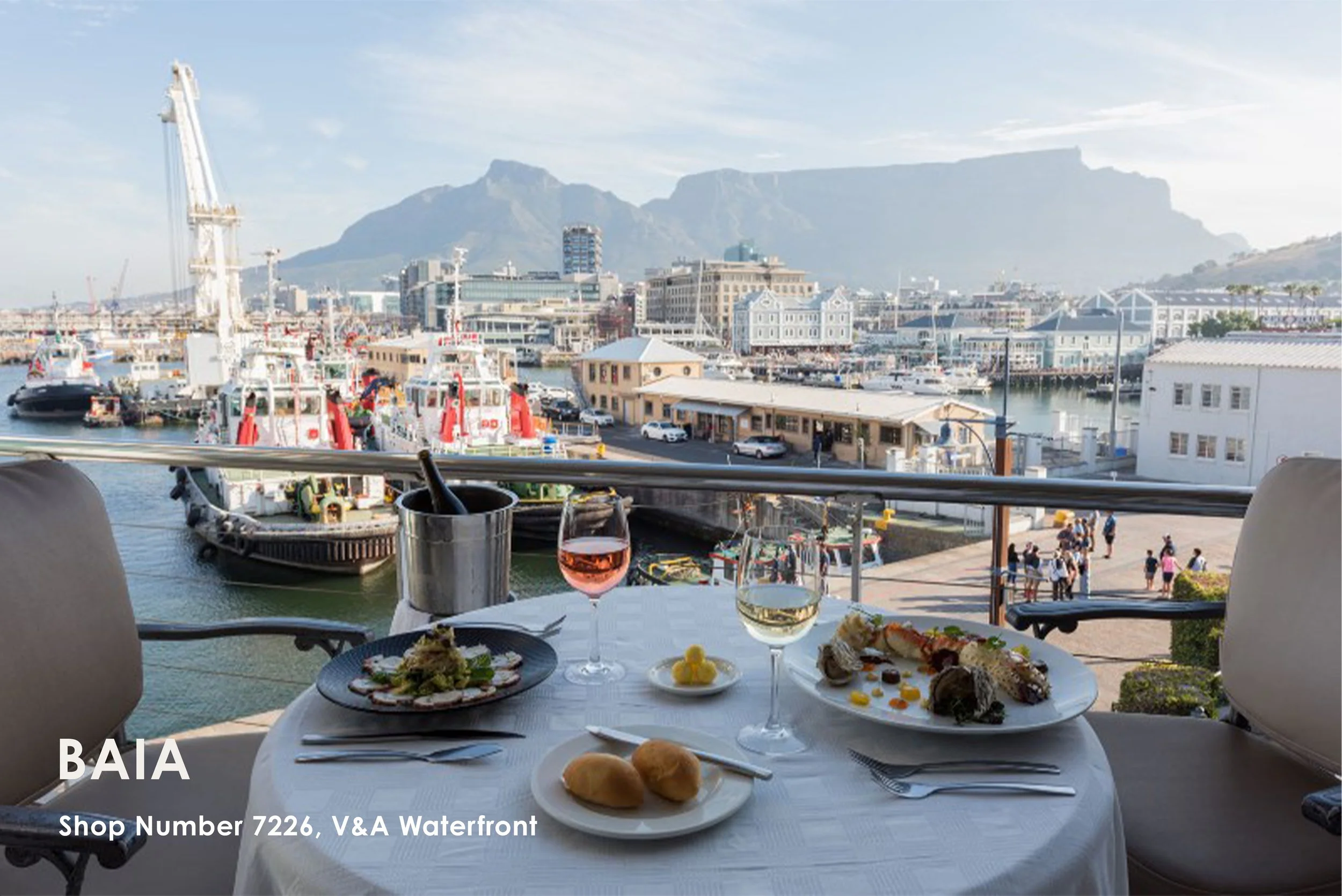 A paragon of panoramic views, fine seafood cuisine and rare Cape vintage wines, Baia has a well earned reputation as one of the best seafood establishments in the city.
