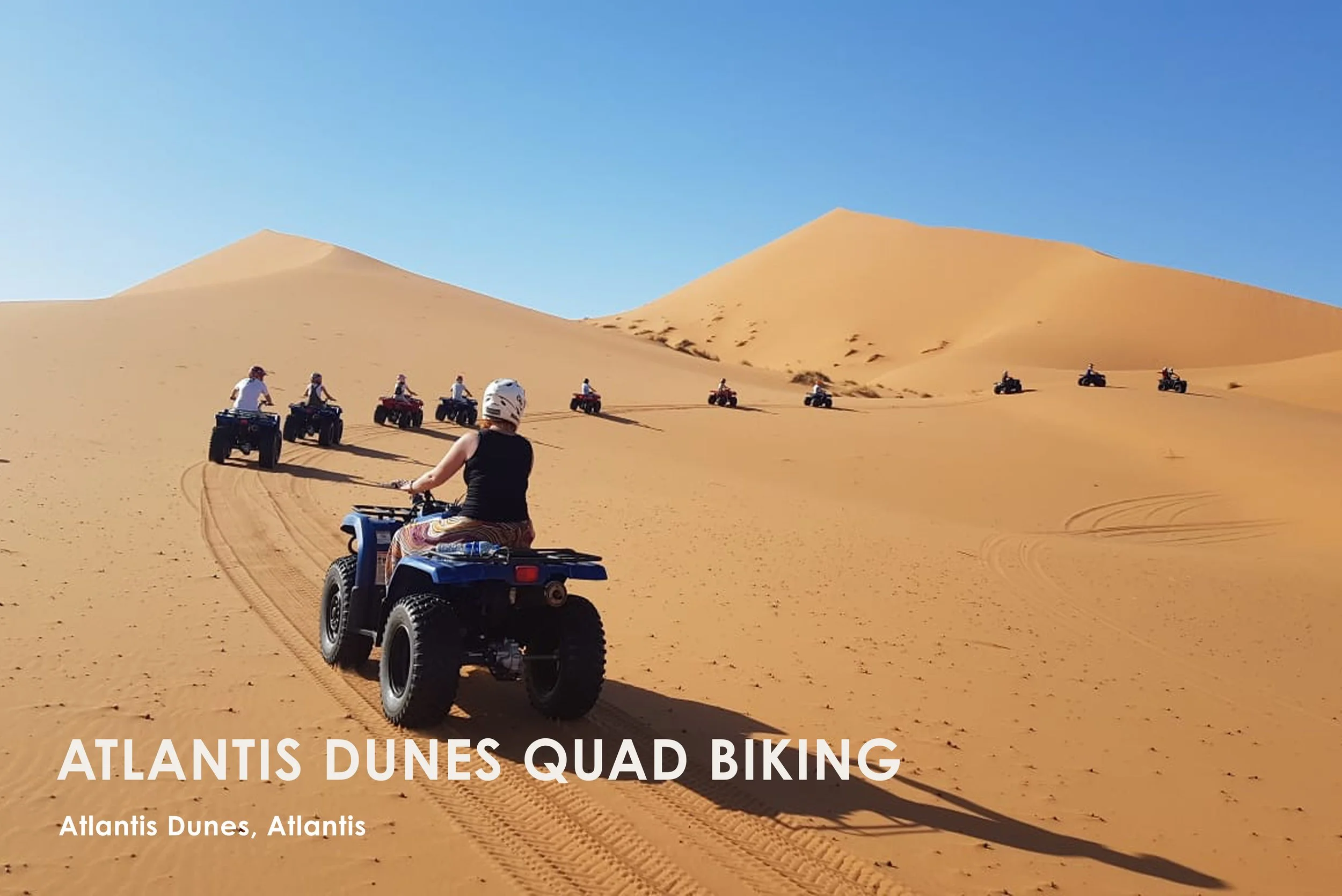 We are the longest running quad bike tour operator at the dunes, with the owners also having years of experience quad biking in the dunes. Get ready to unleash your inner adventurer on the sandy trails of Atlantis! Located 45km from the city of Cape 